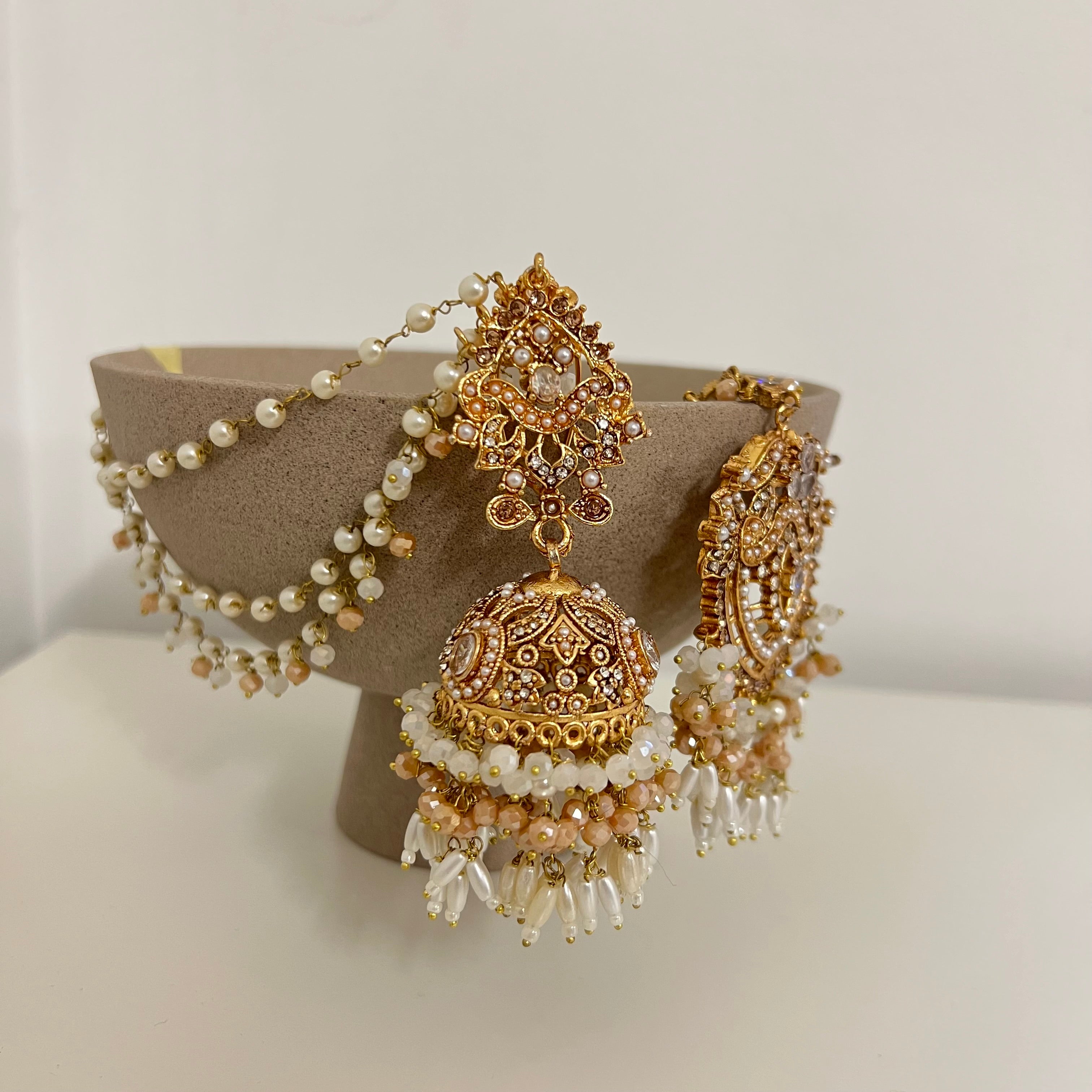Zuni Earrings & Tikka Gold
