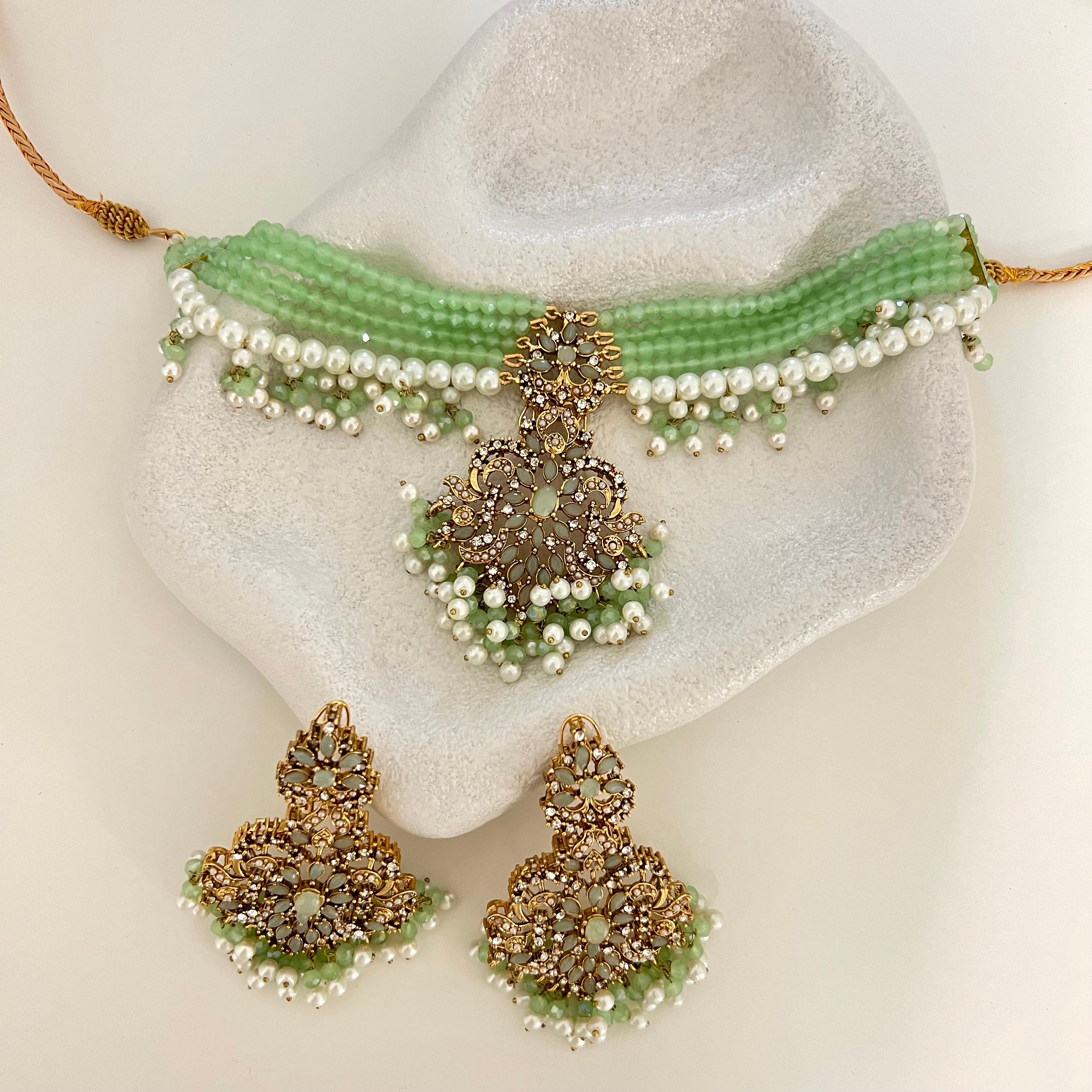 Ariana Choker Set Mint