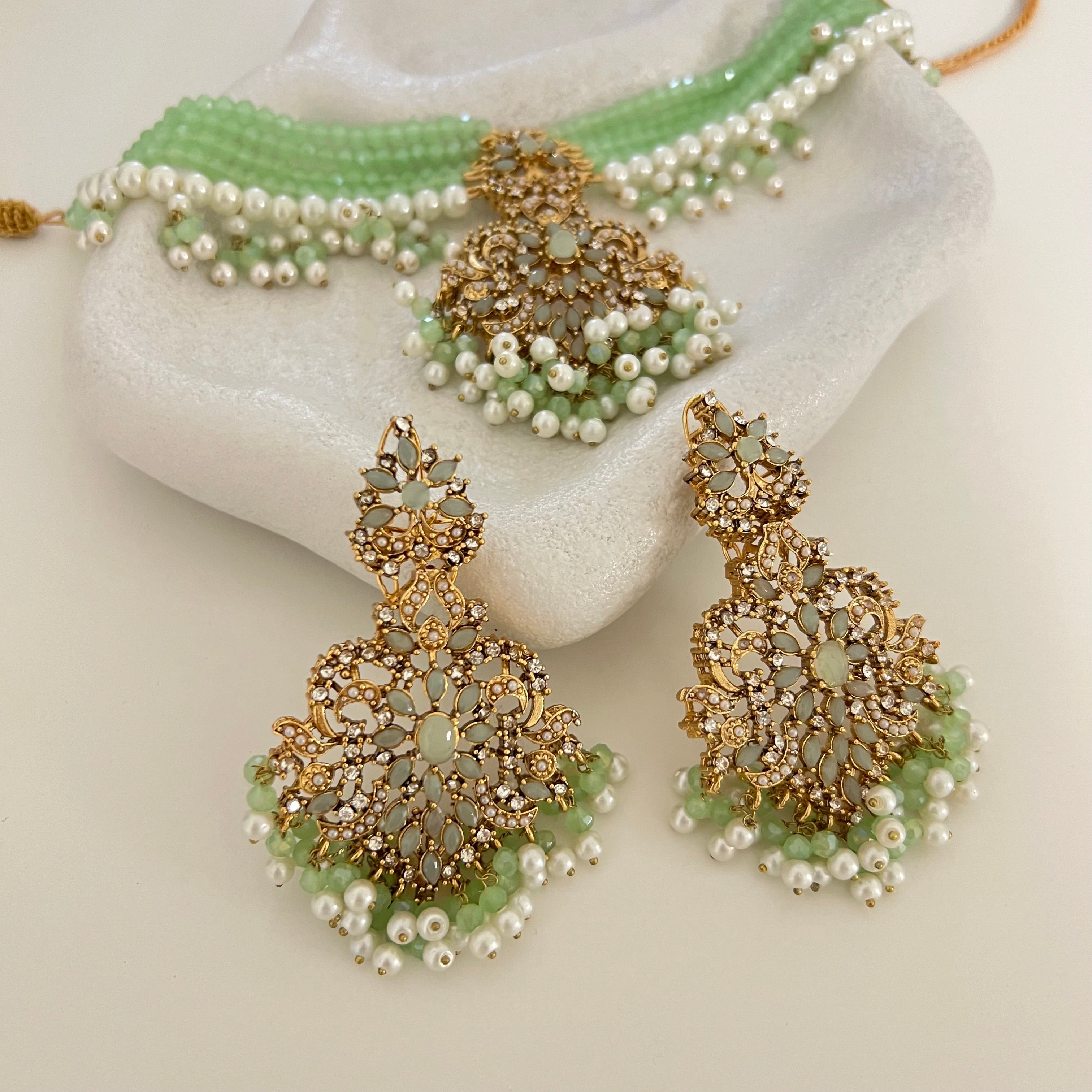 Ariana Choker Set Mint
