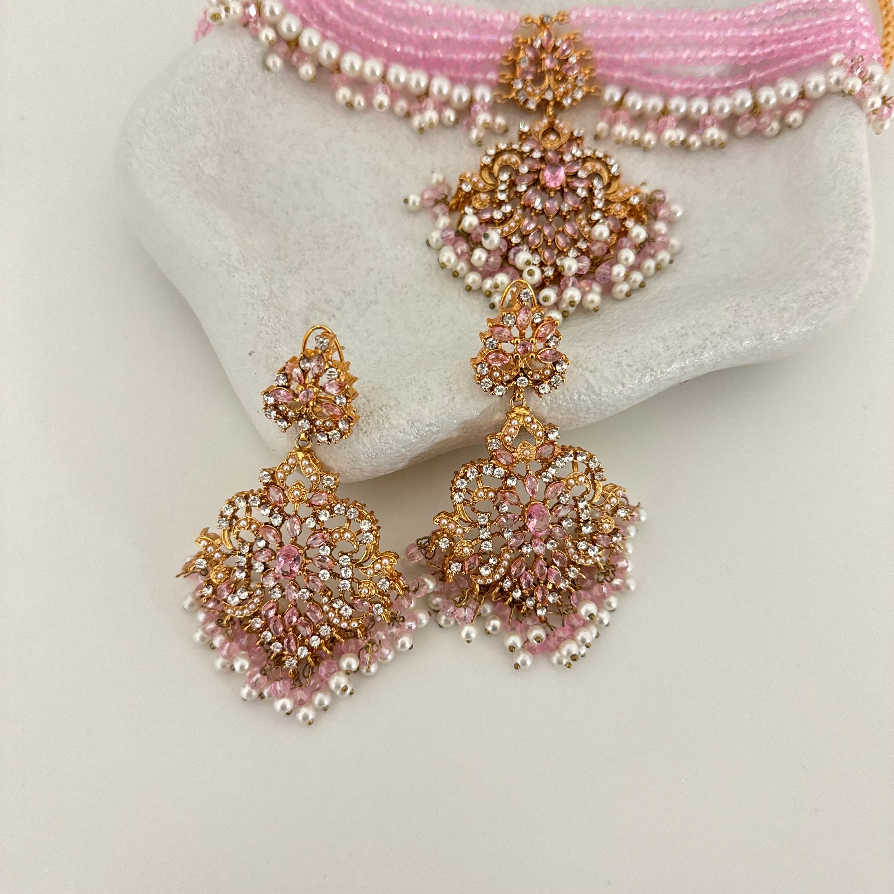 Ariana Choker Set Pink