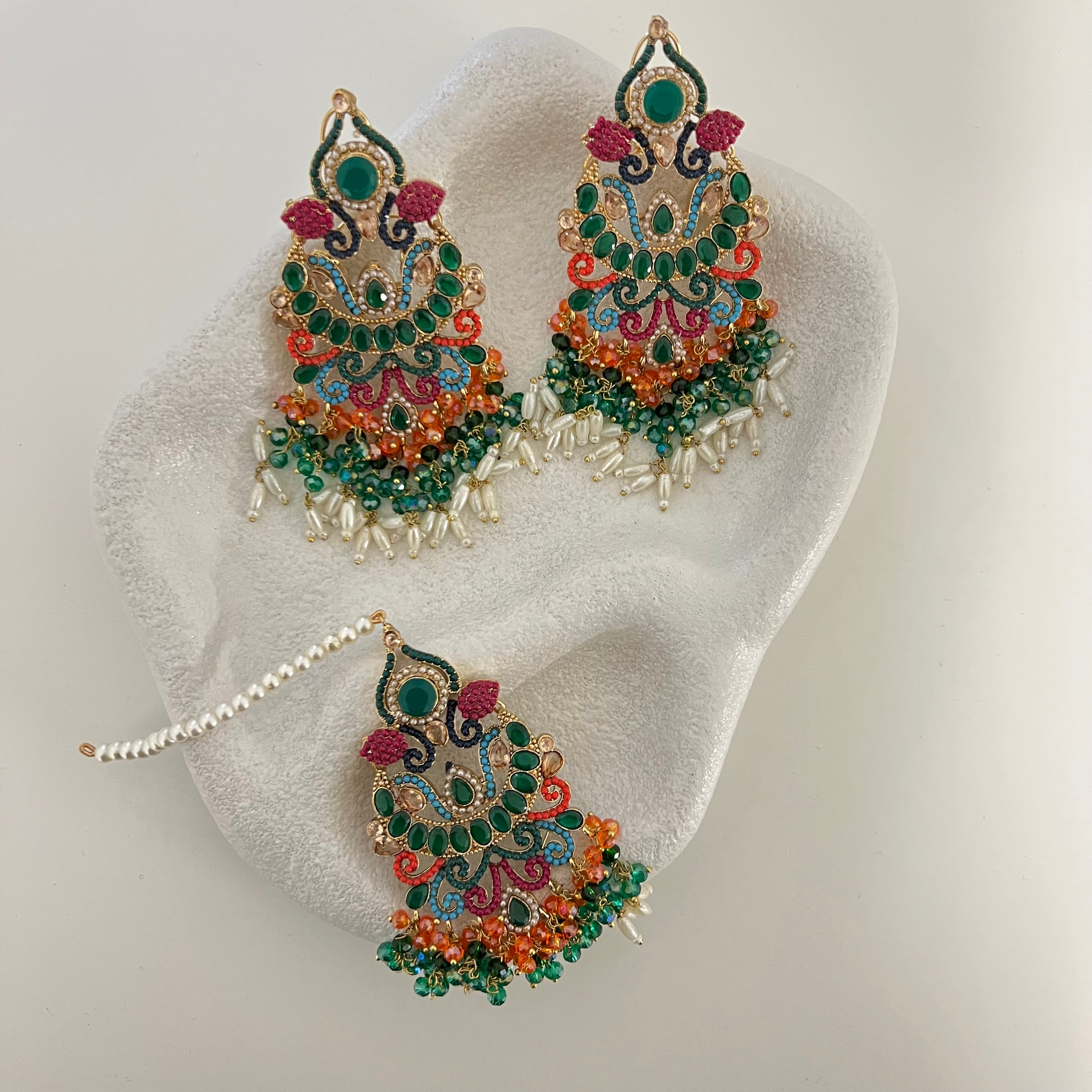 Zyna Earrings & Tikka Set
