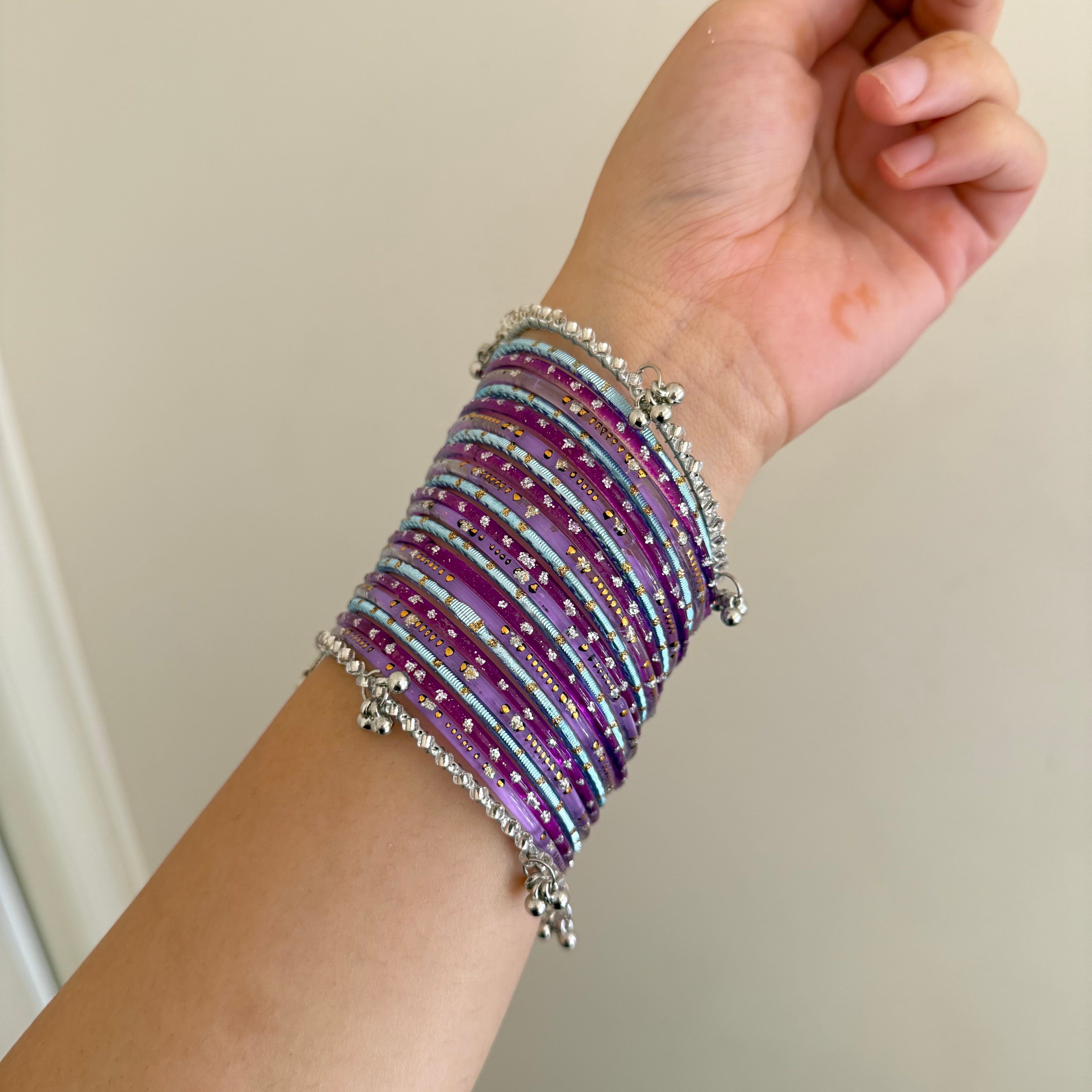 Purple Glass Bangles