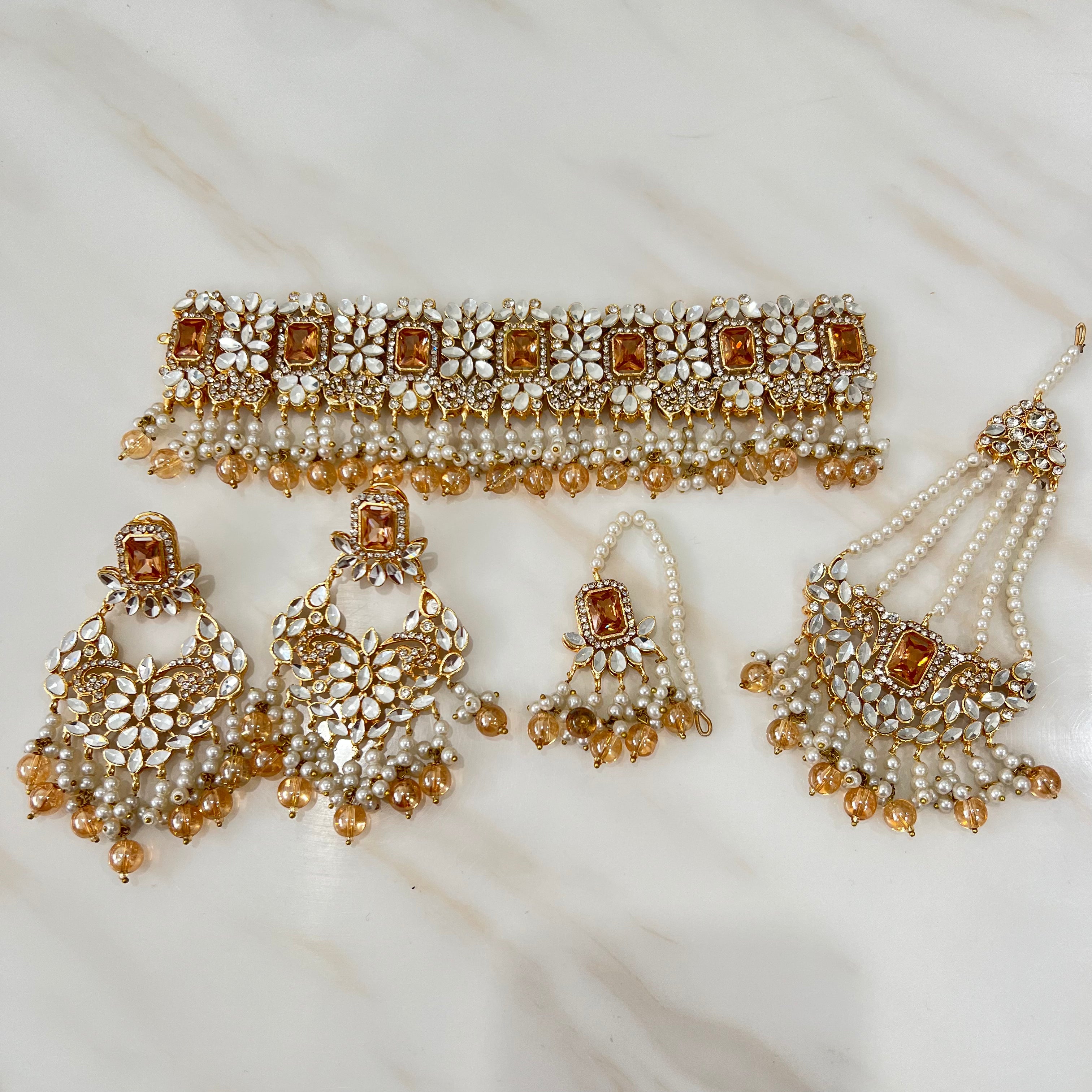 Hayah Choker Set Broze Gold