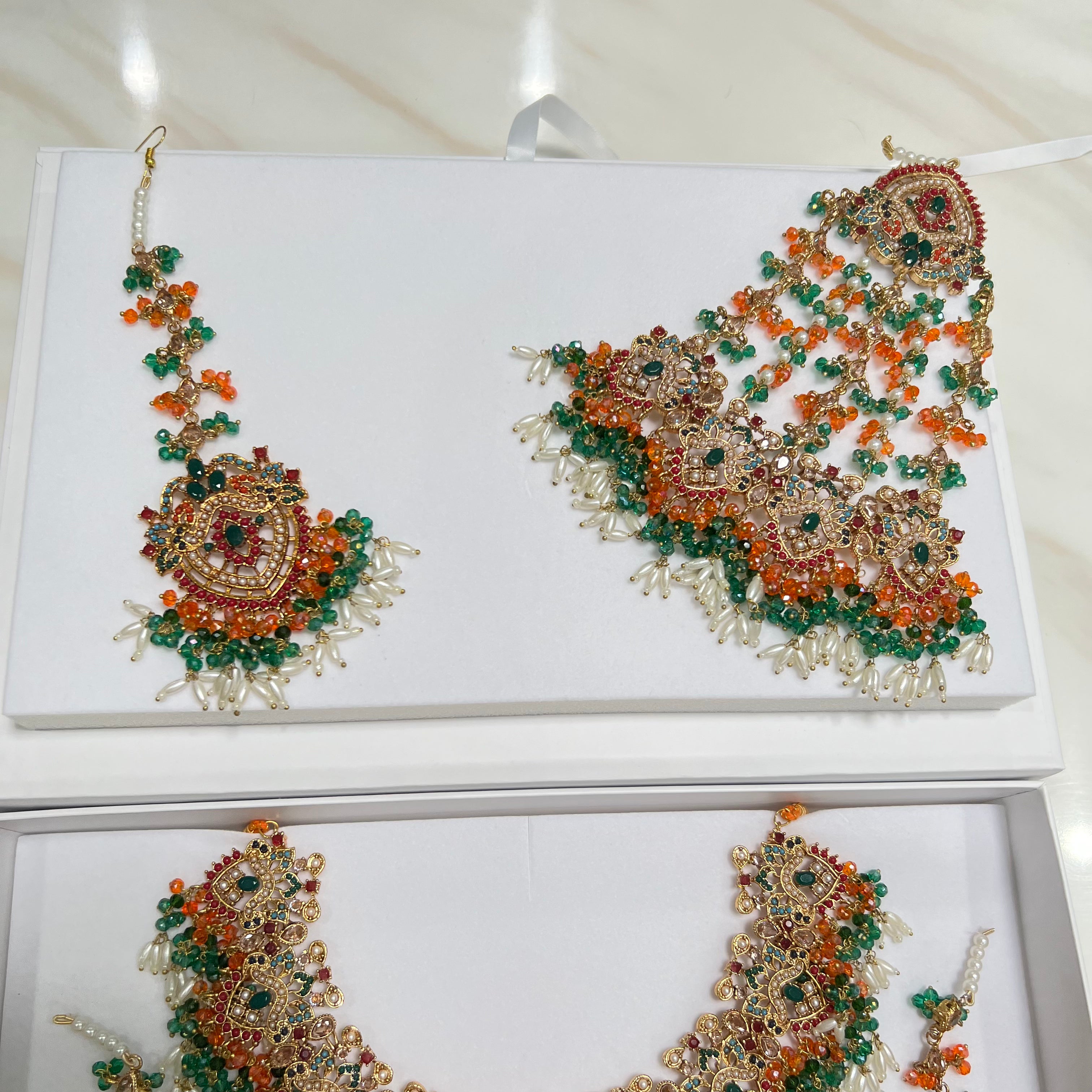 Saria Bridal Set Green/orange