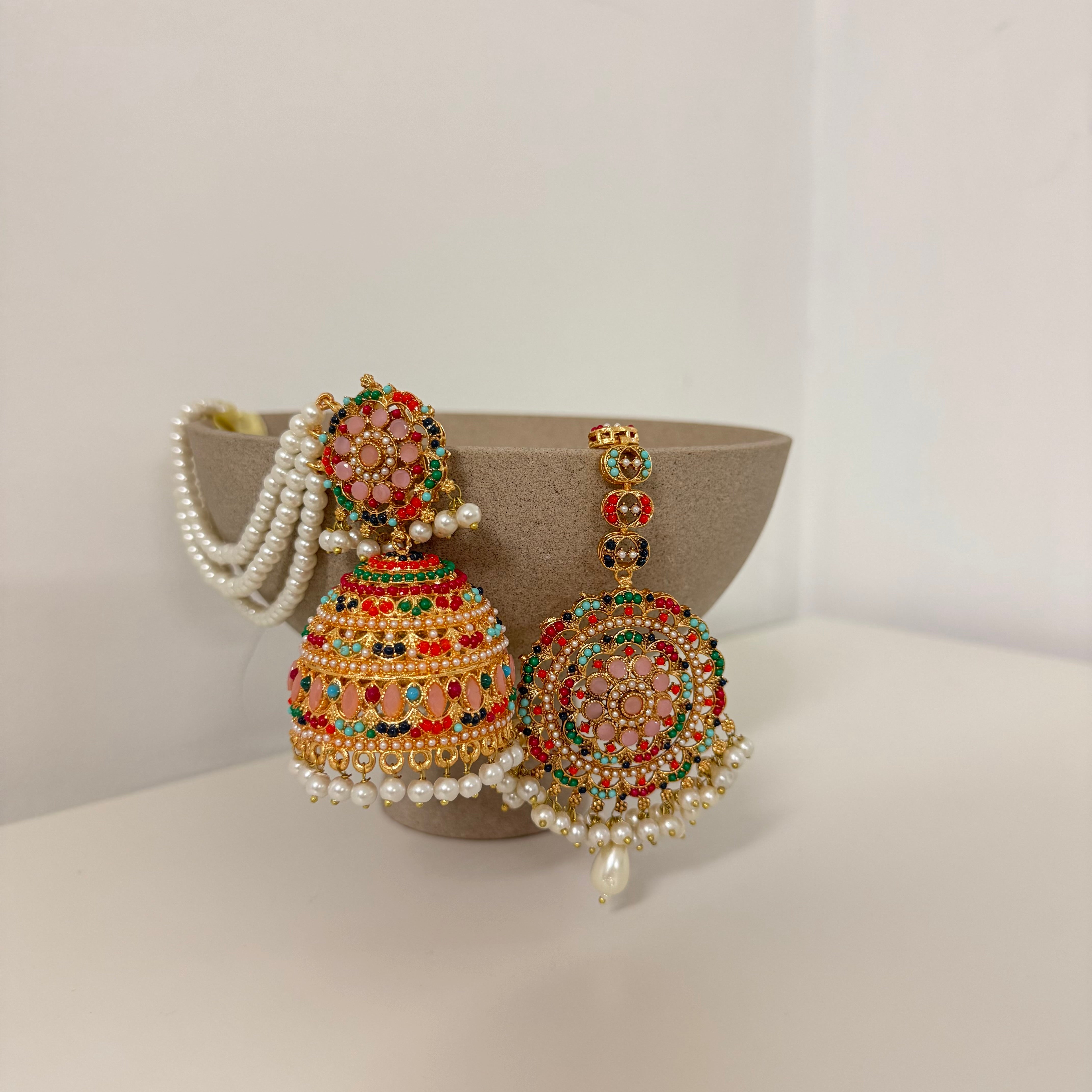 Zeenia Earrings & tikka