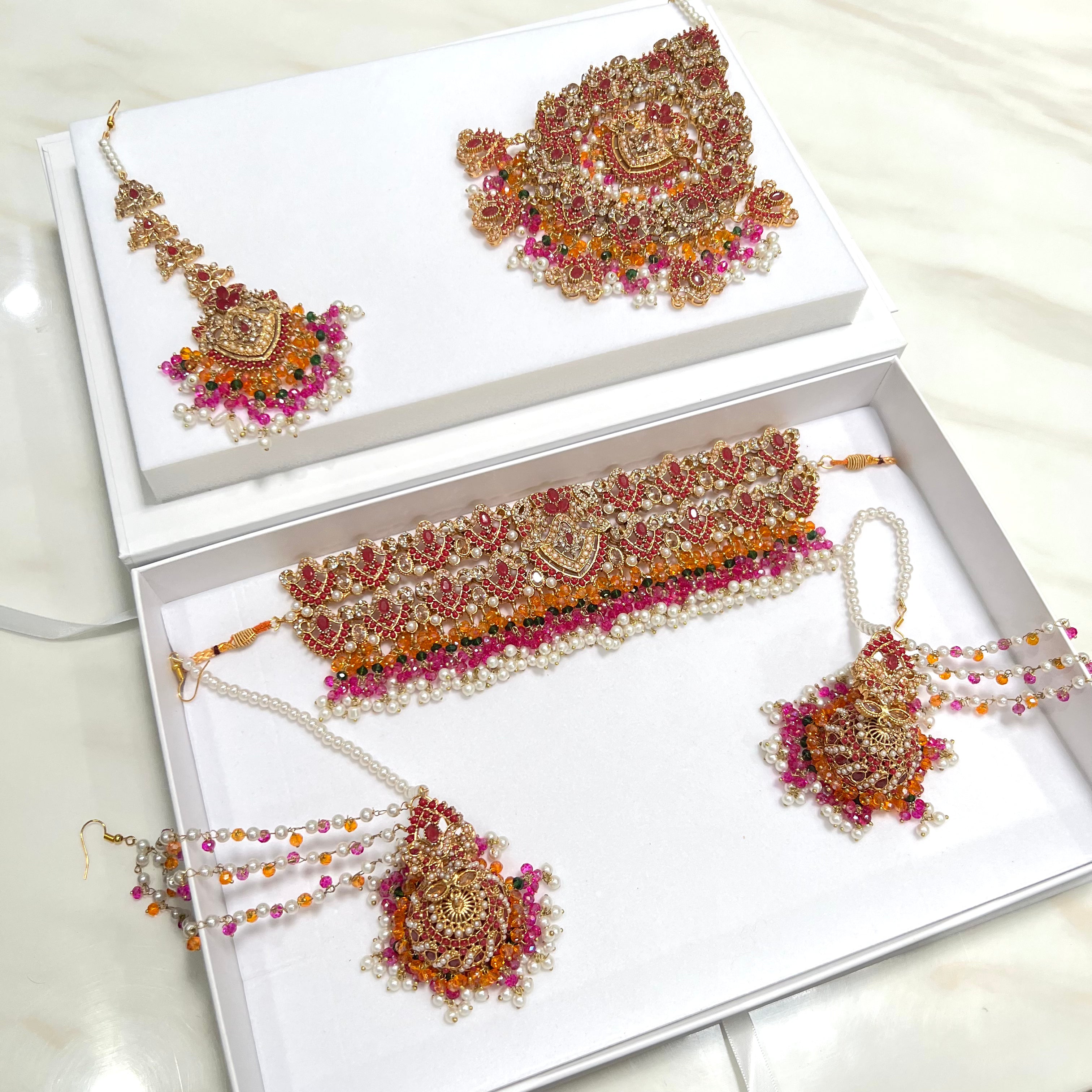 Isha Choker Set Pink