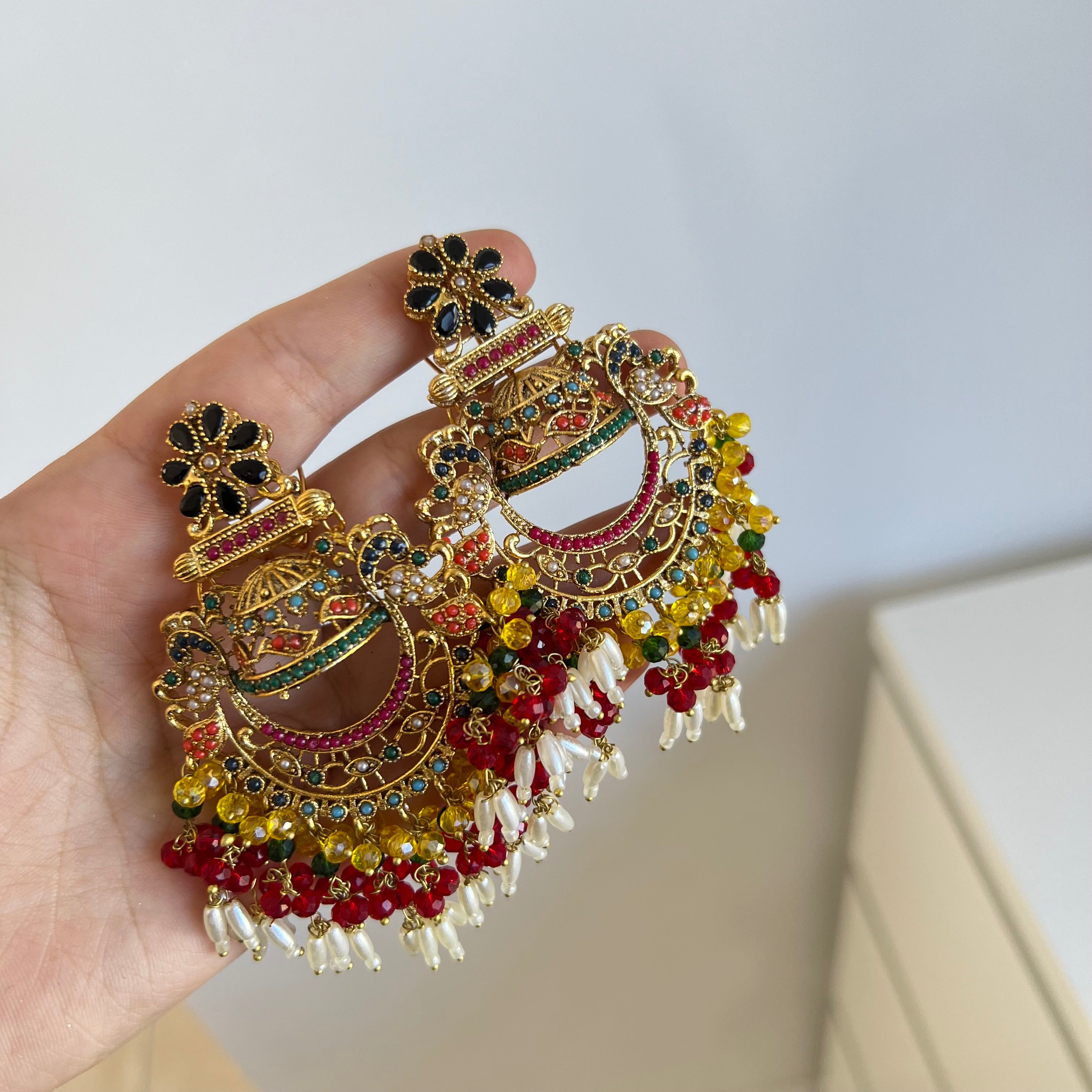 Zisha Earring Red/Yellow