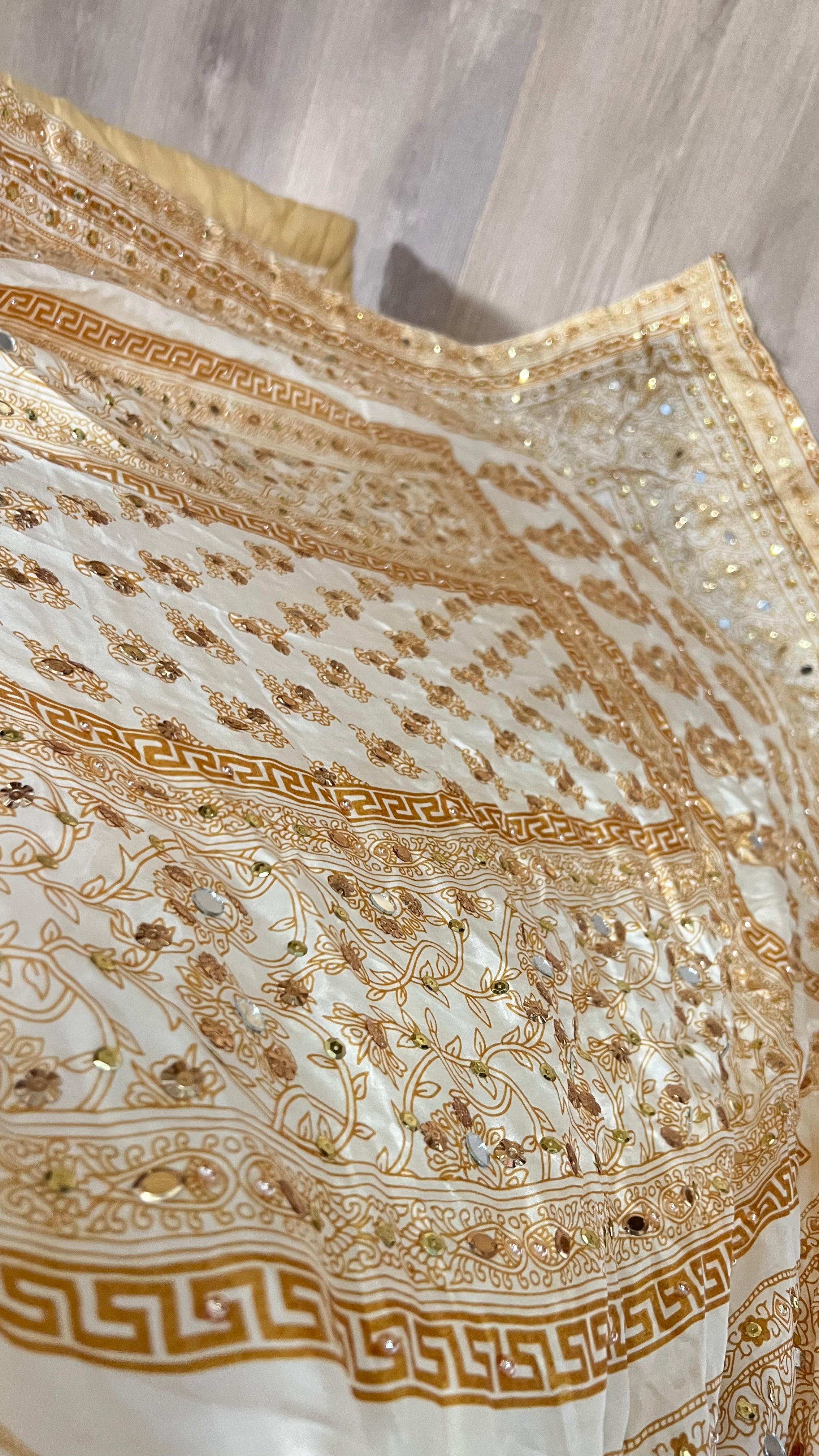 Rabiyah Silk Dupatta Gold