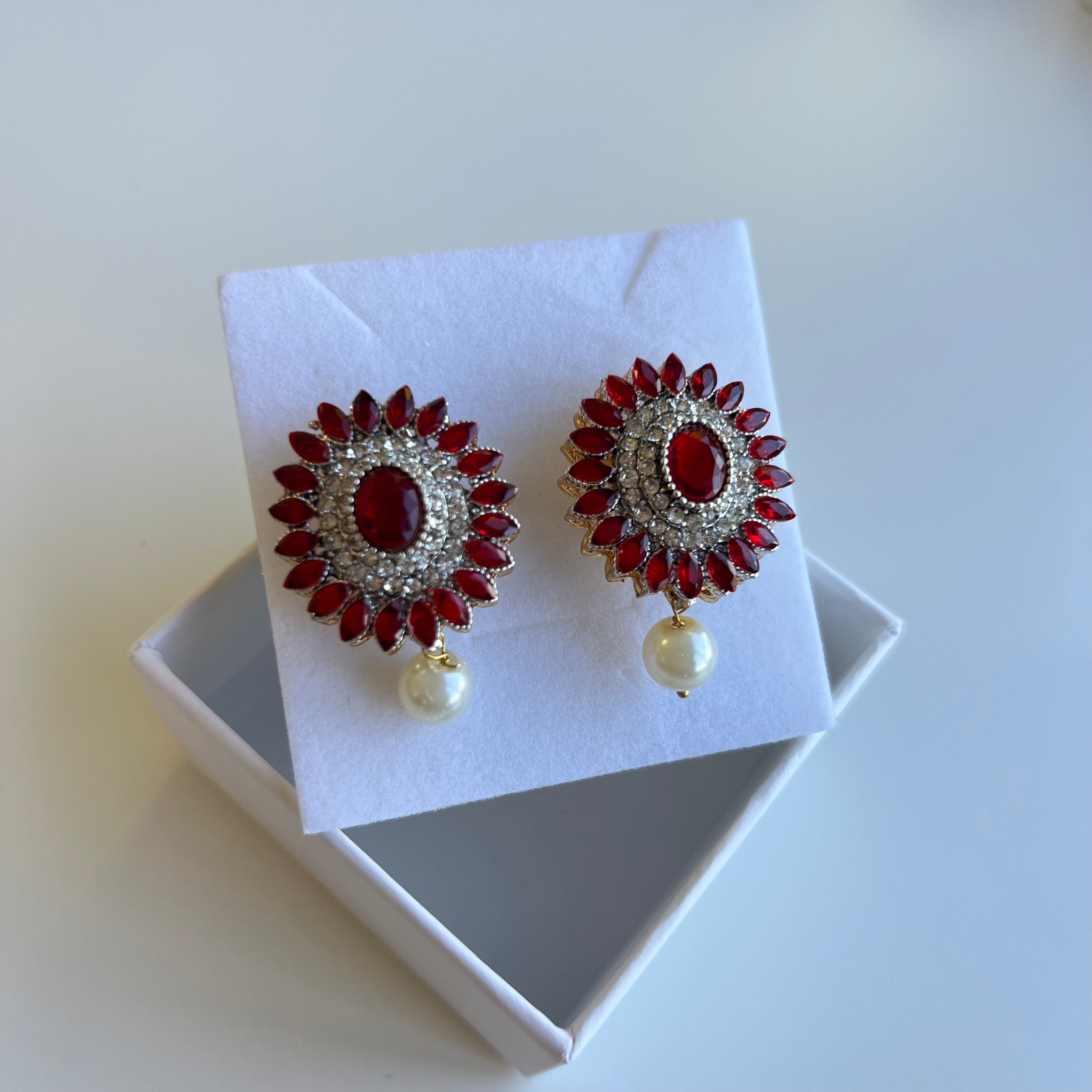 Nadia Studs Red