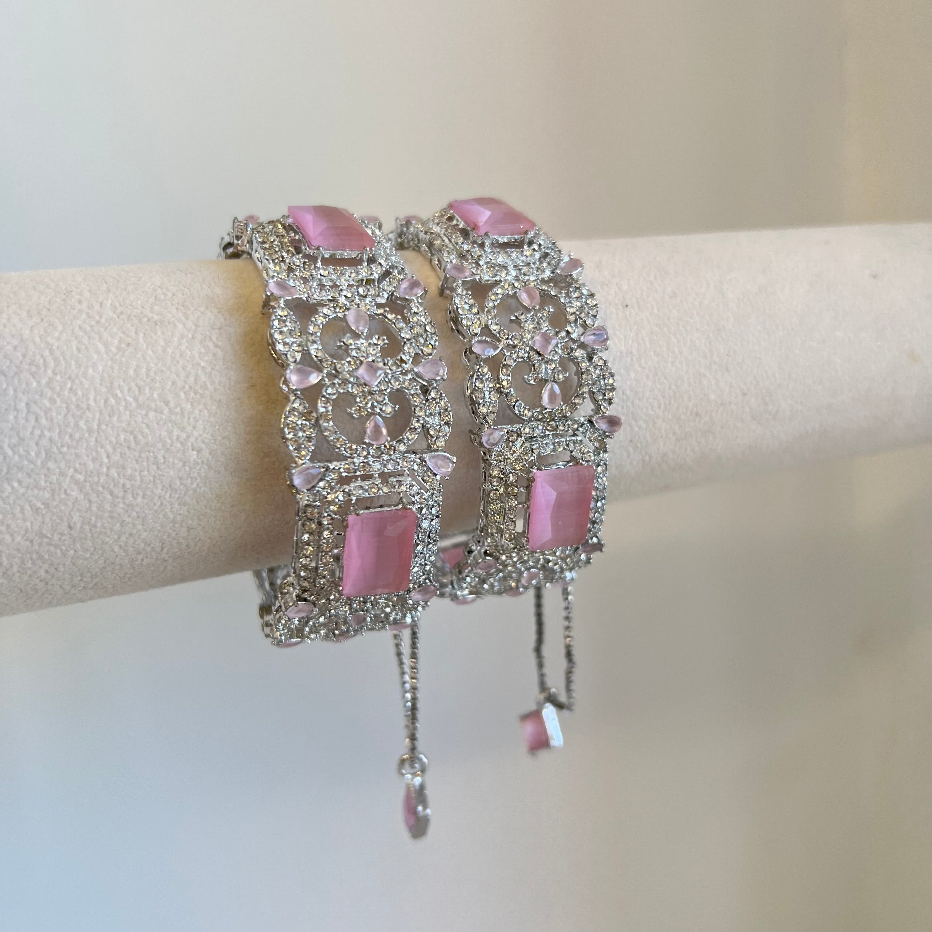 Hiba Bangle Silver/Pink