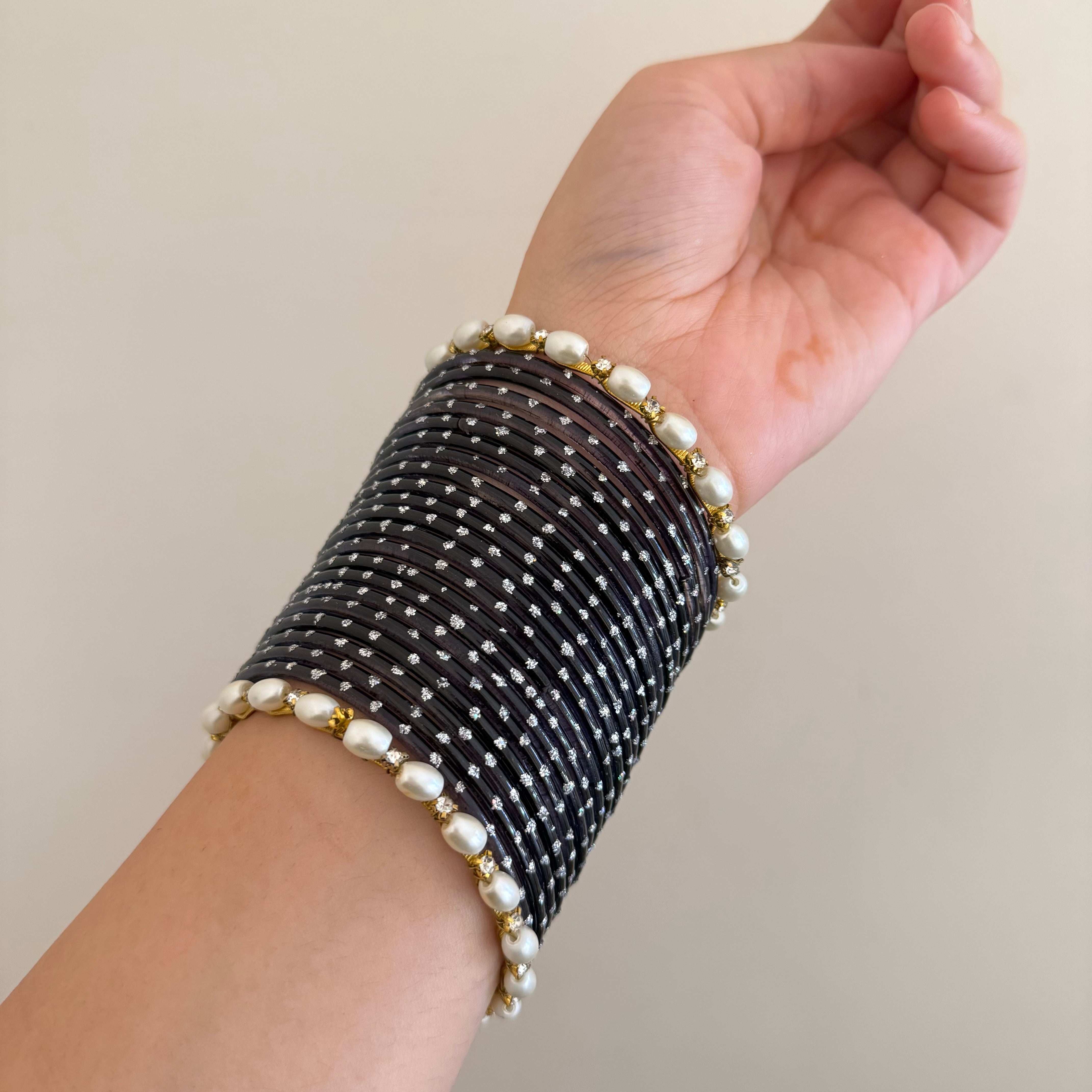 Black Glass Bangles