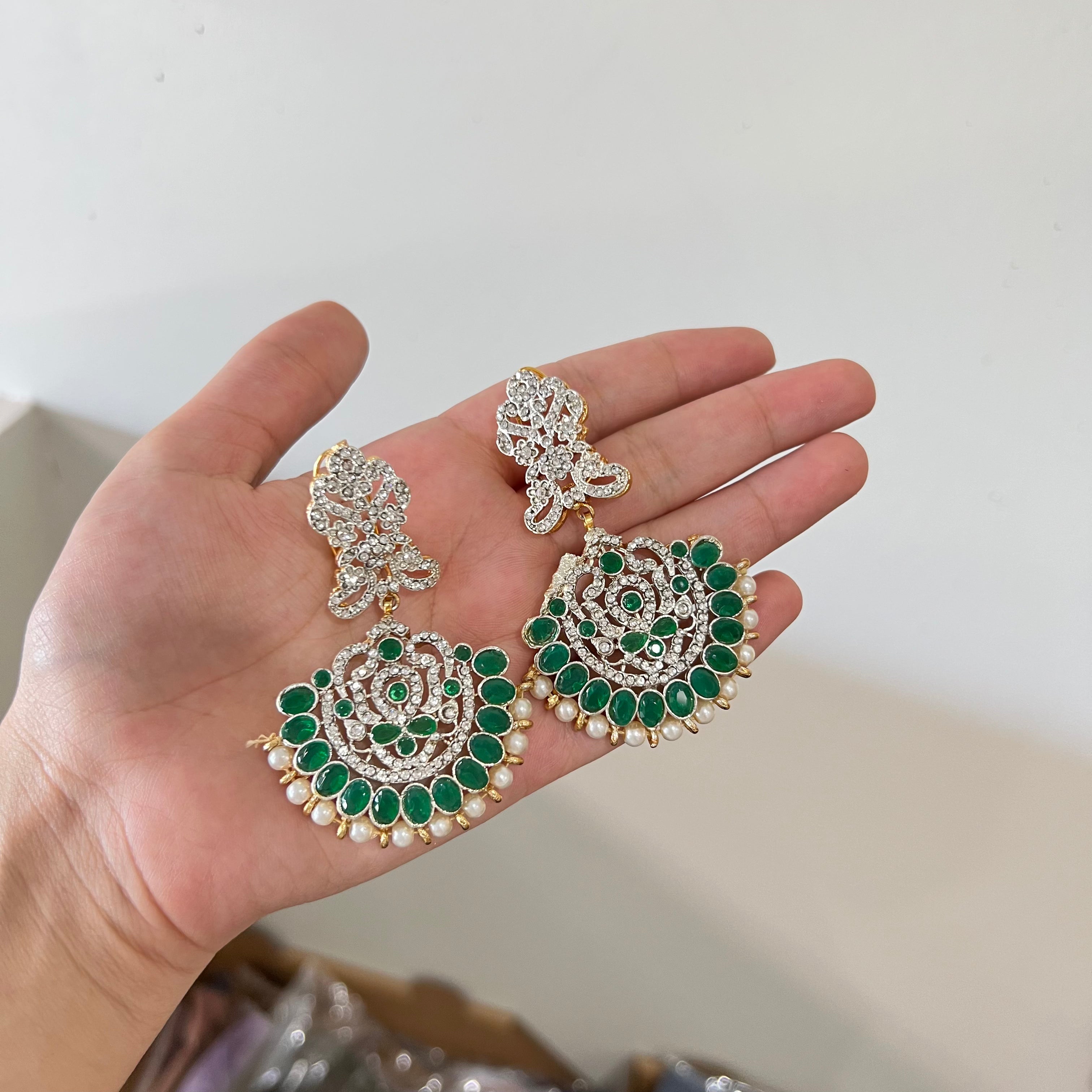 Tahira Earrings Green