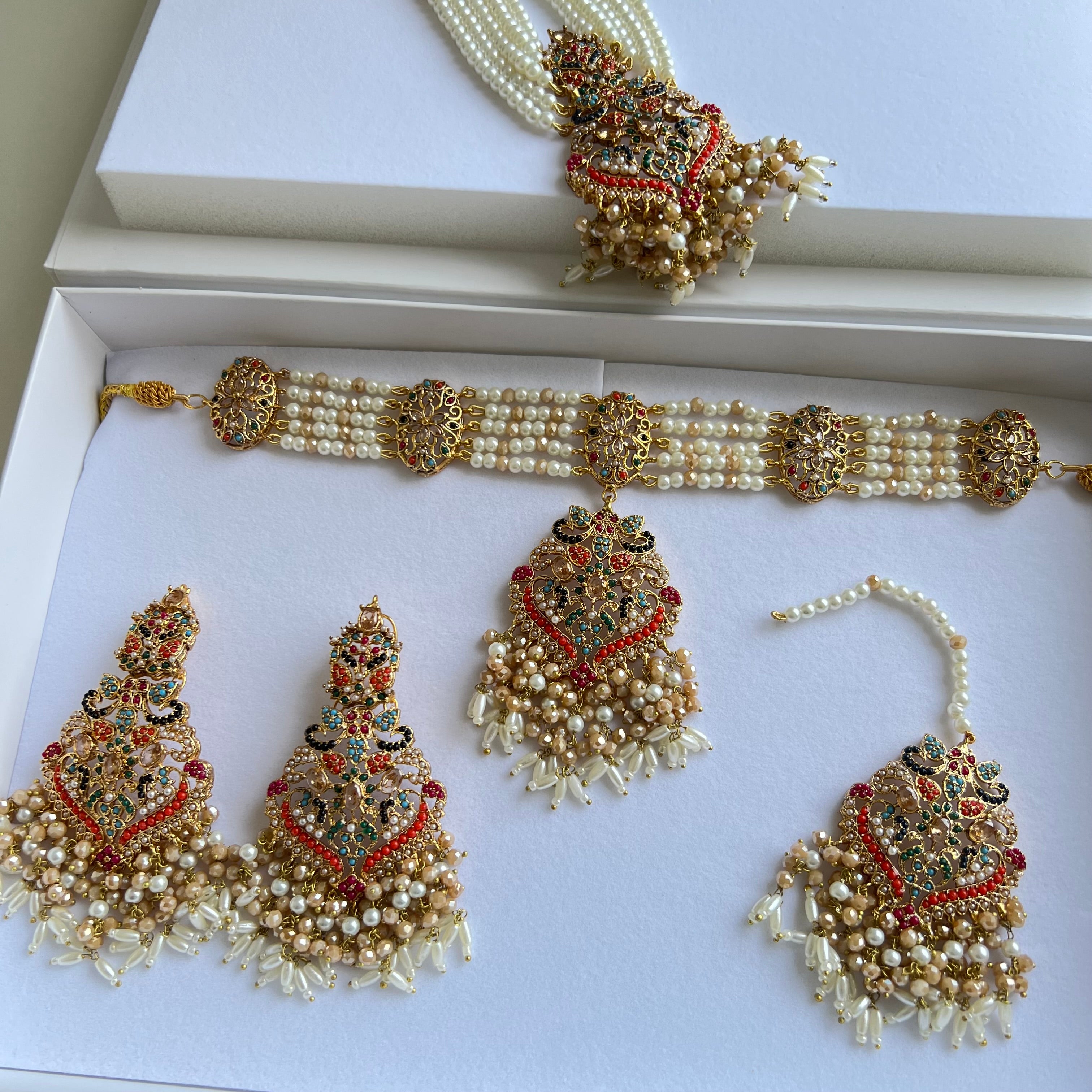 Anam Double Necklace Set Gold