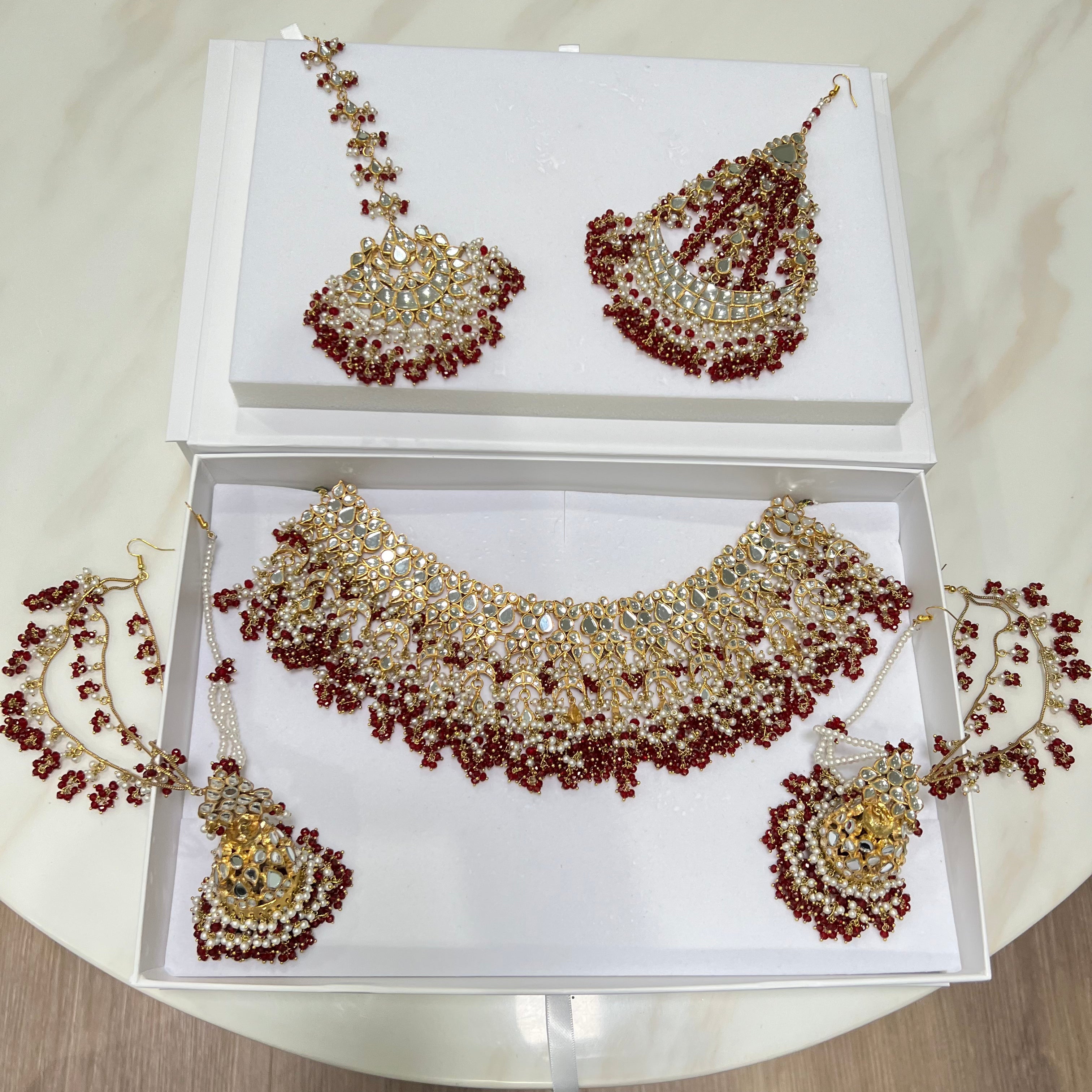 Fariha Luxury Bridal Set Red