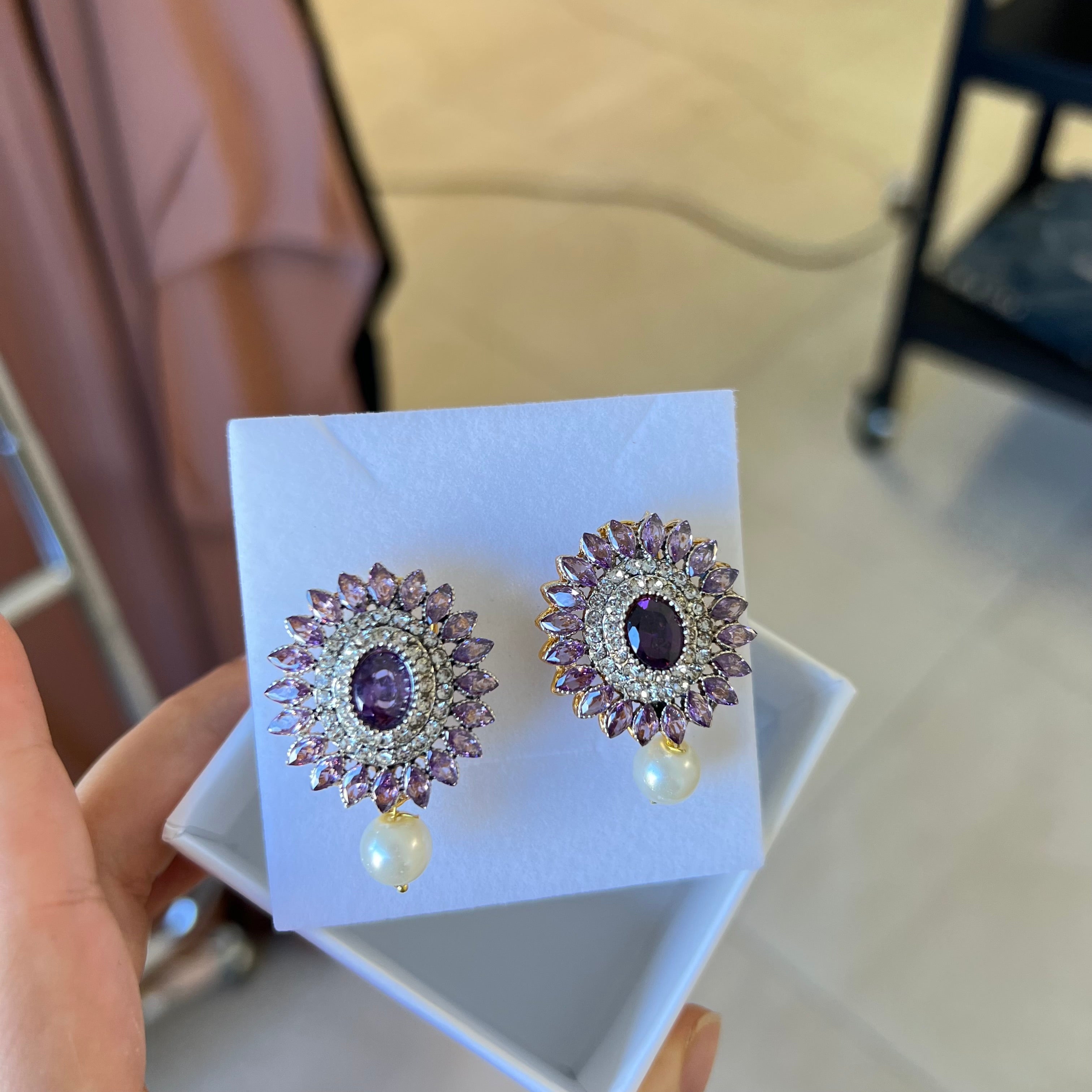 Nadia Studs Purple