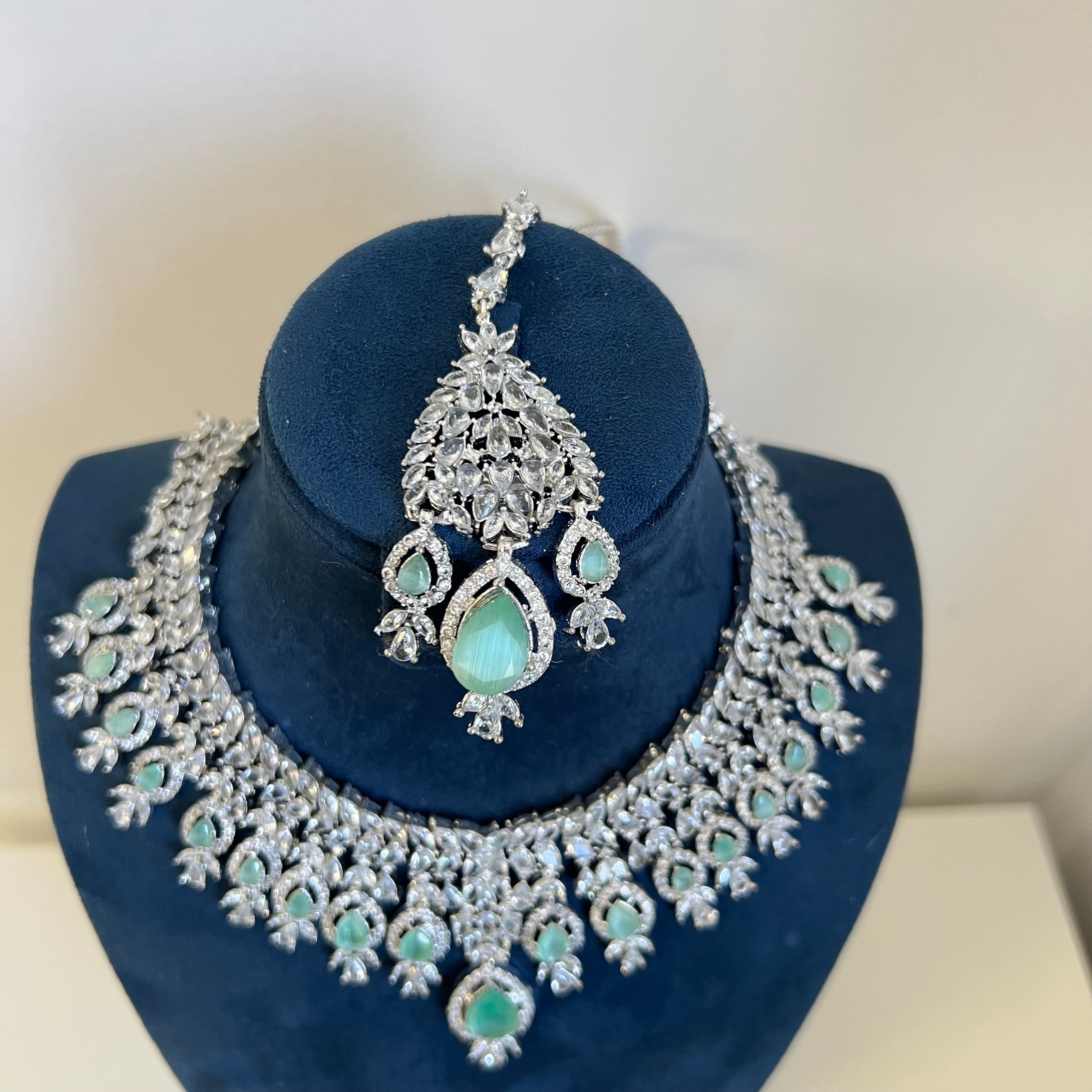 Sajal Necklace Set Mint