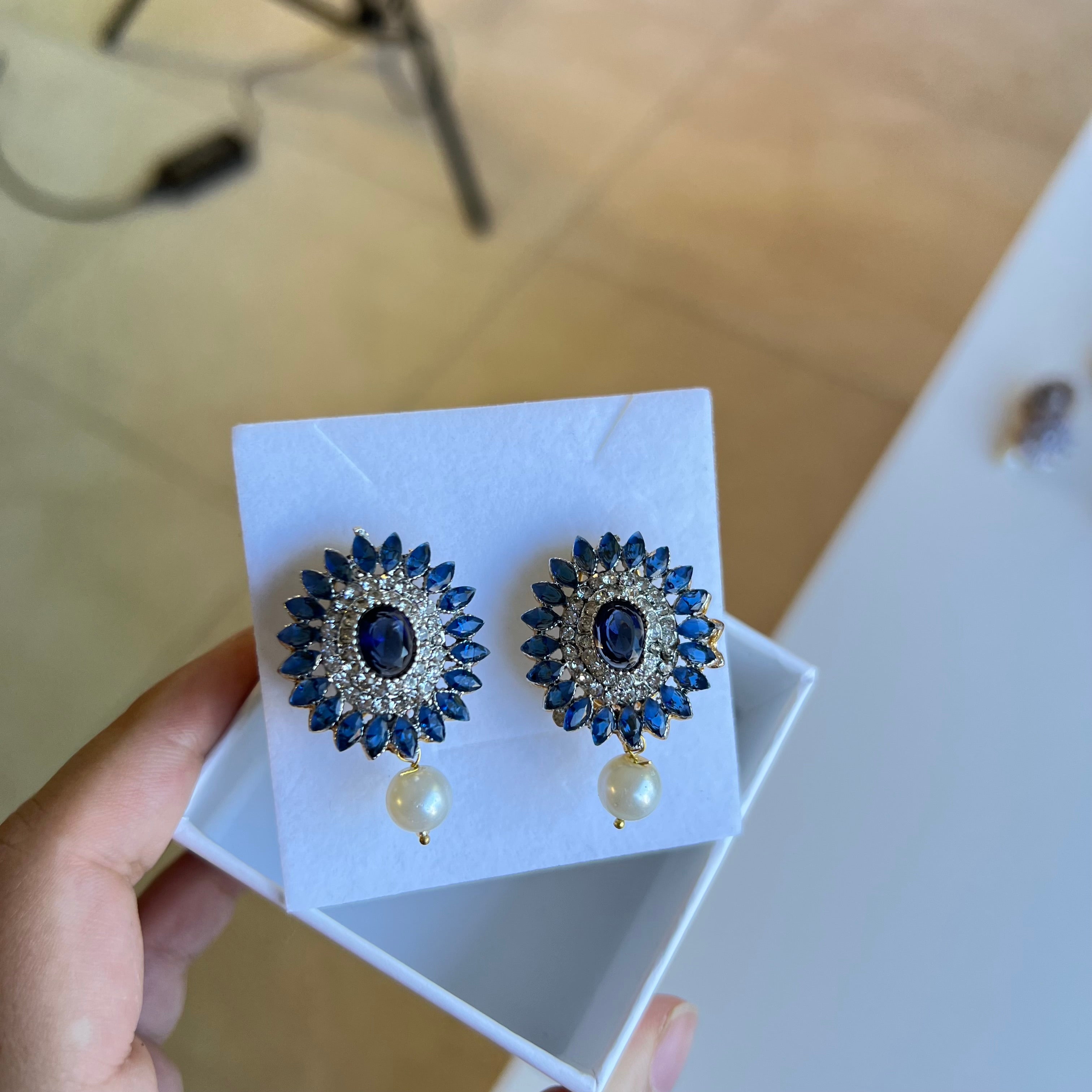 Nadia Studs Navy