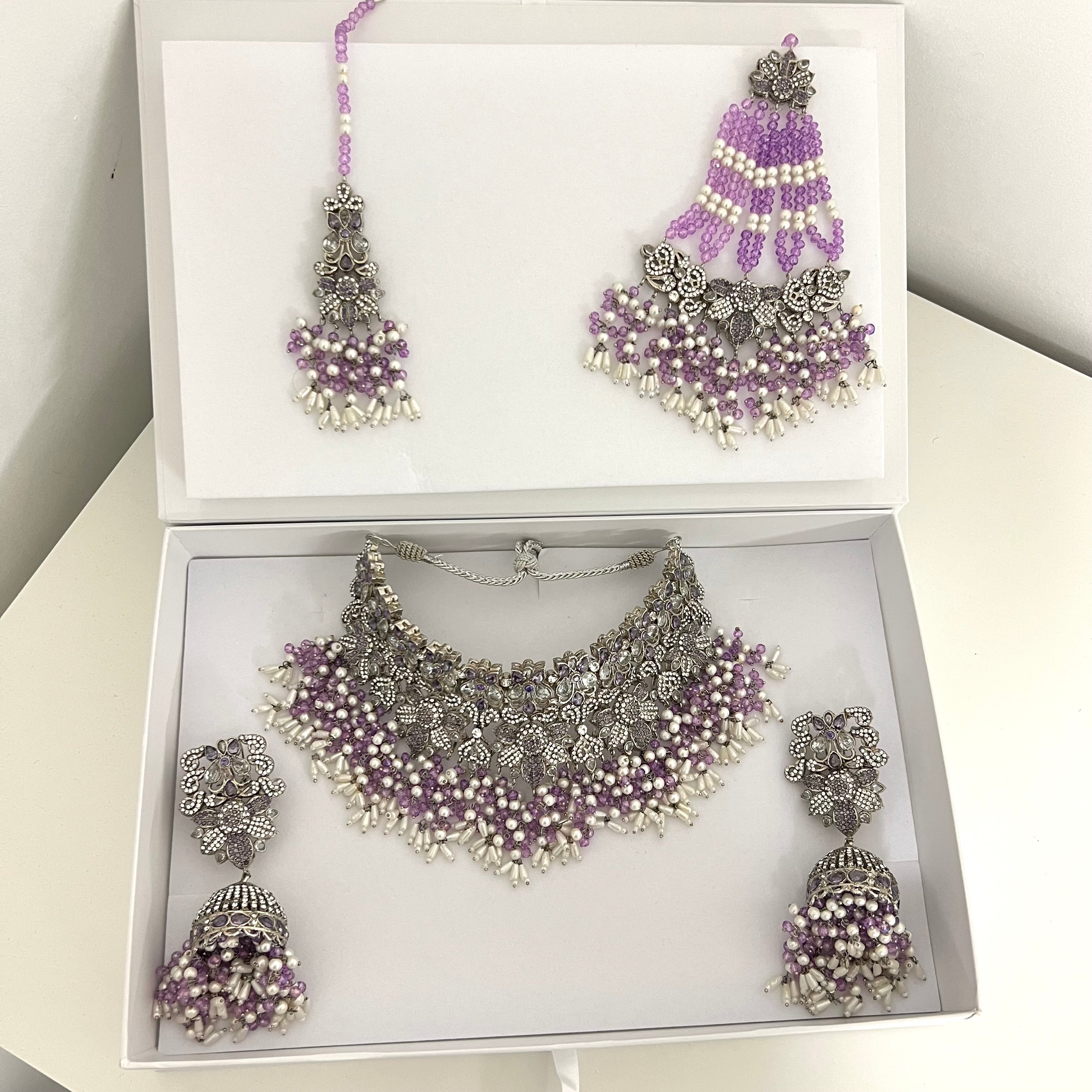 Sharjeena Bridal Set Purple