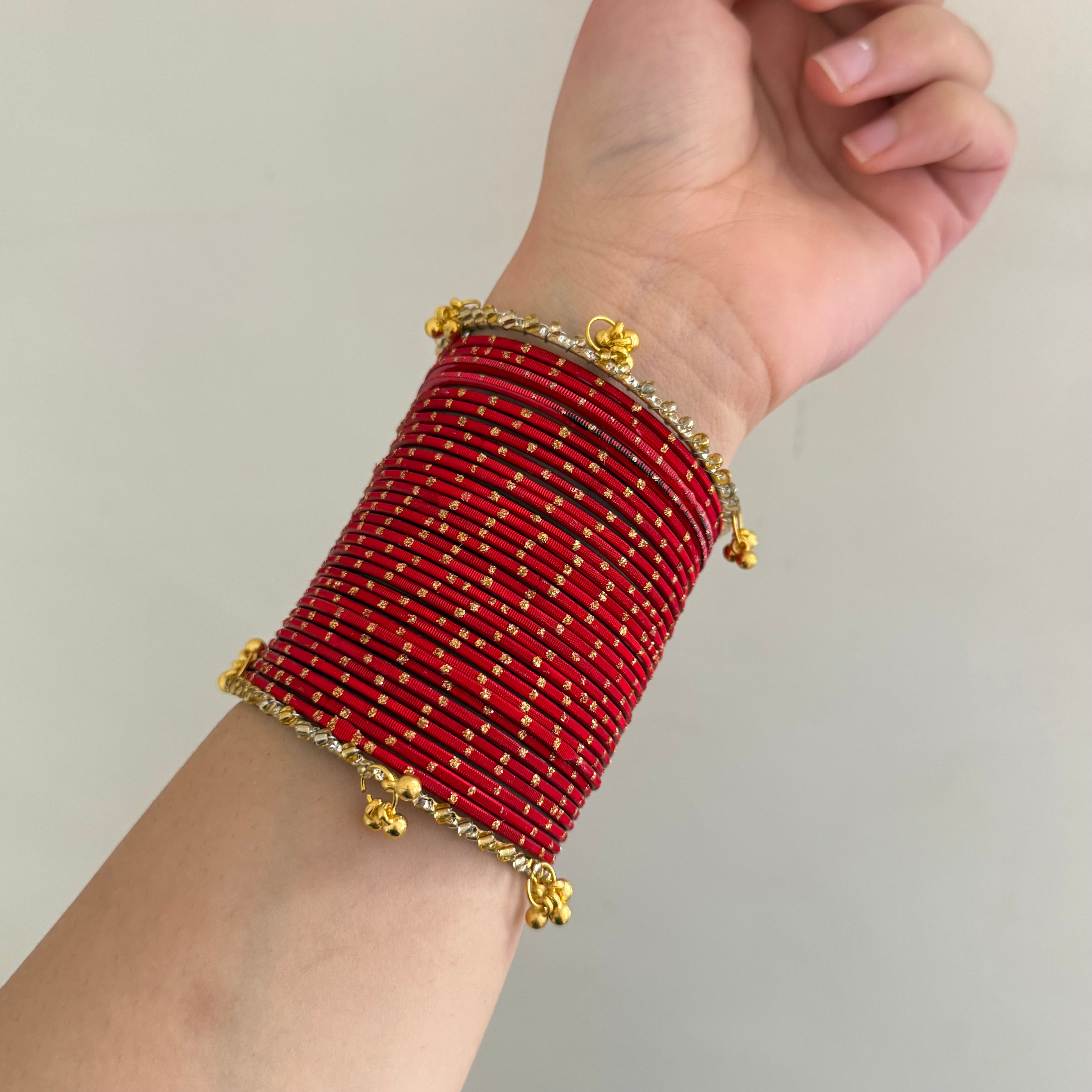 Red Metal Bangles