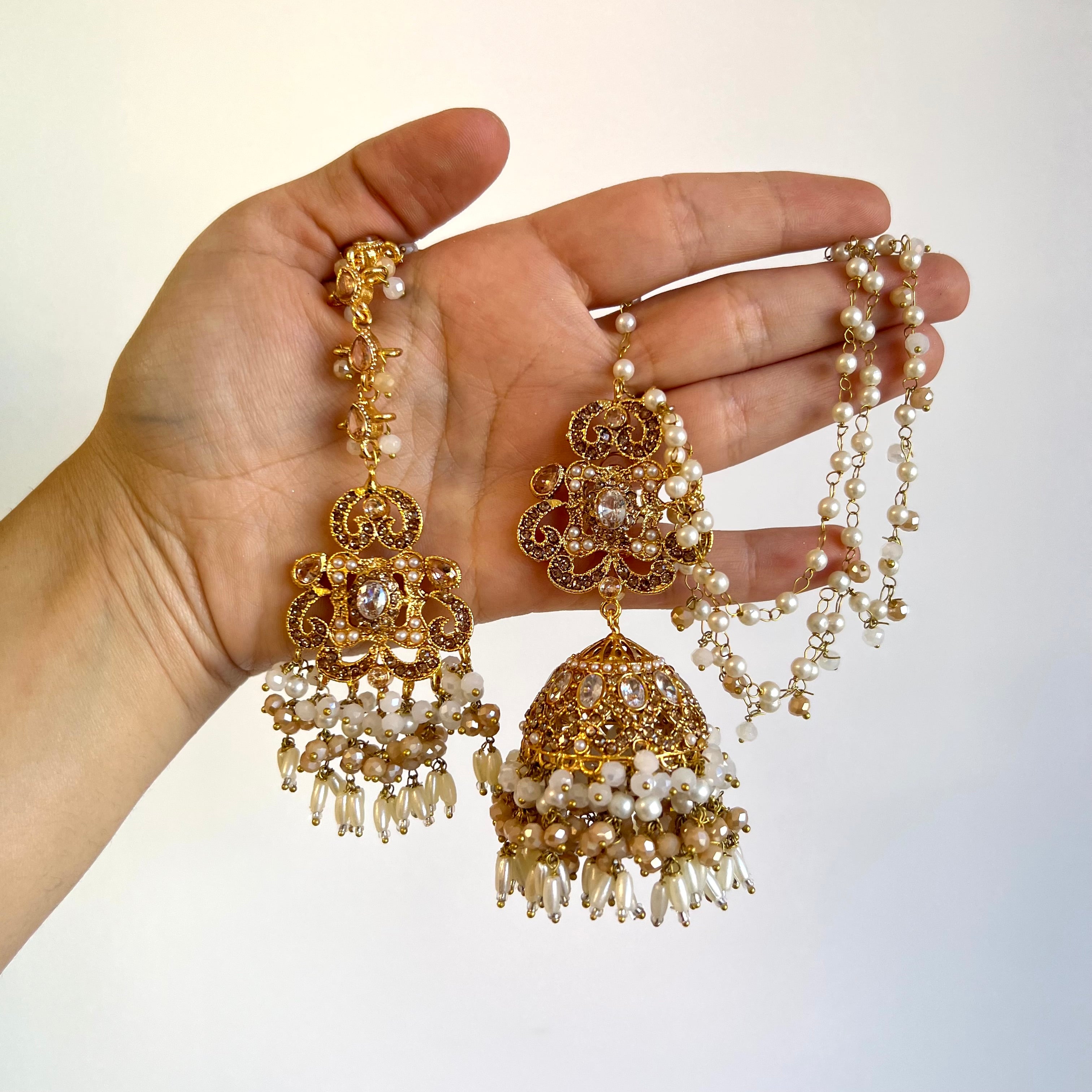 Zuni Earrings & Tikka Gold