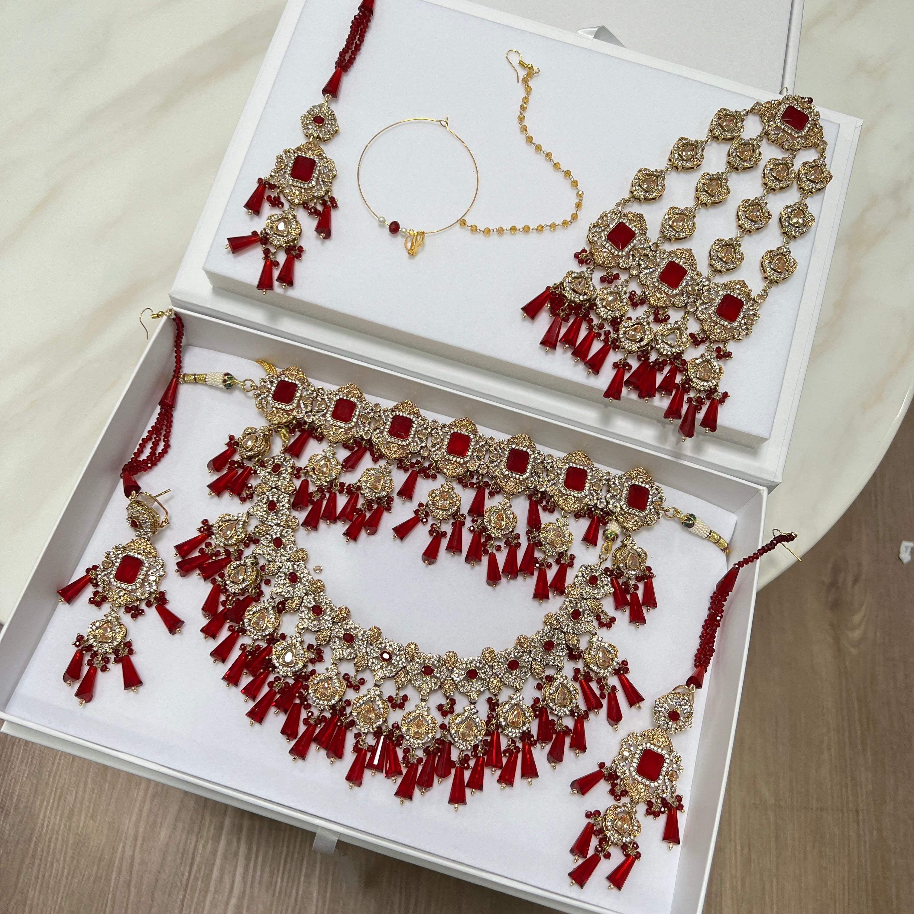 Aleera Bridal Set Red