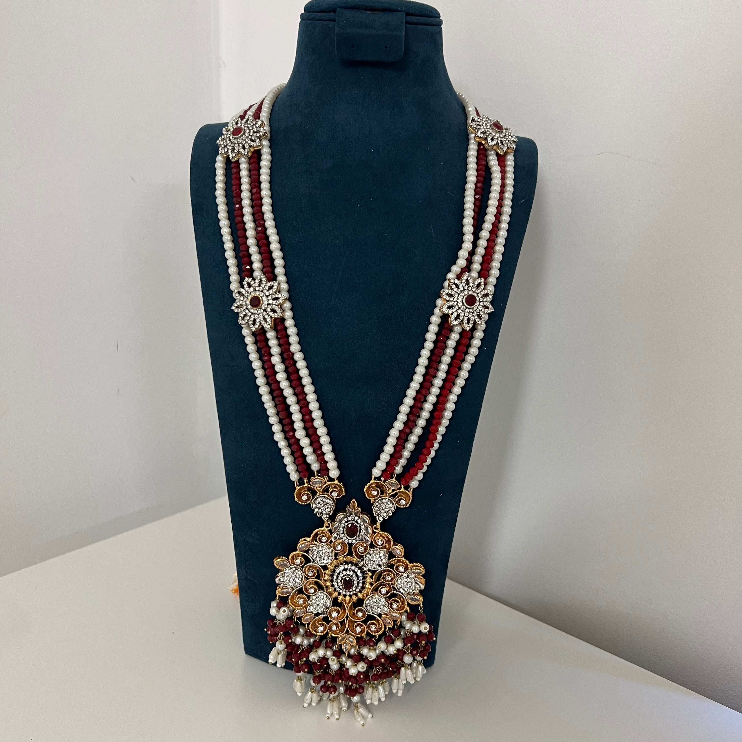 Huma Long Necklace Red