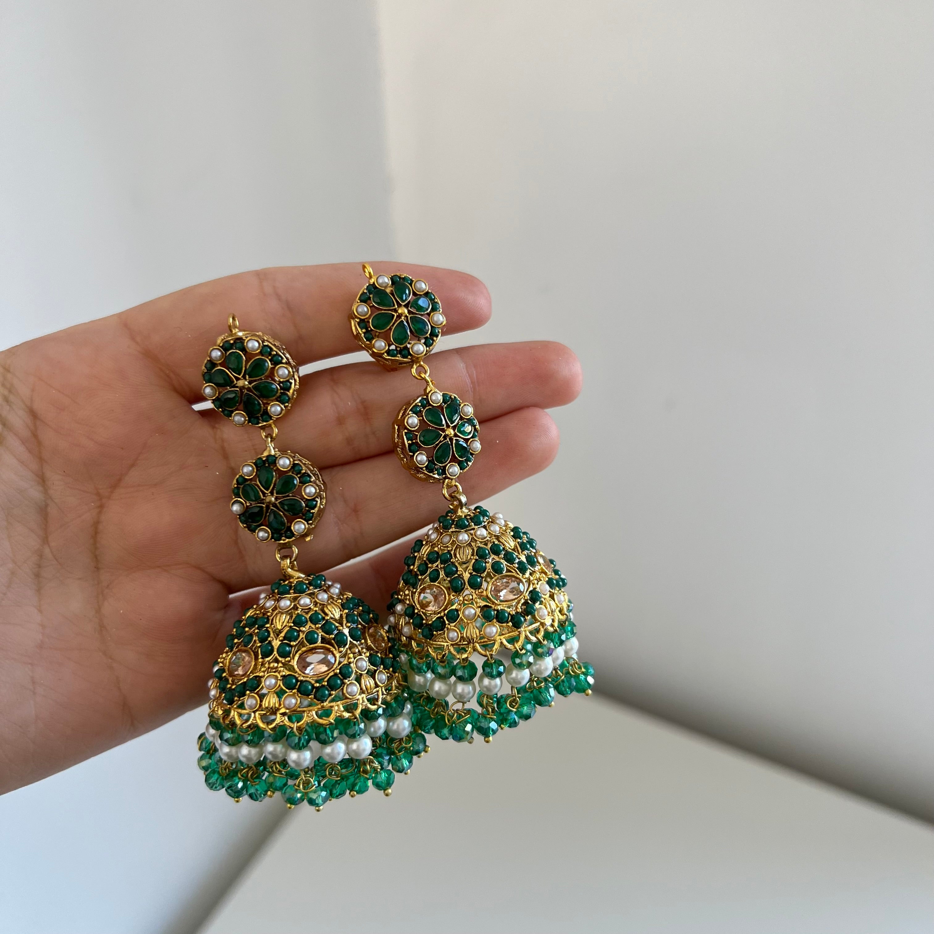 Zoe Jhuma Earrings Green