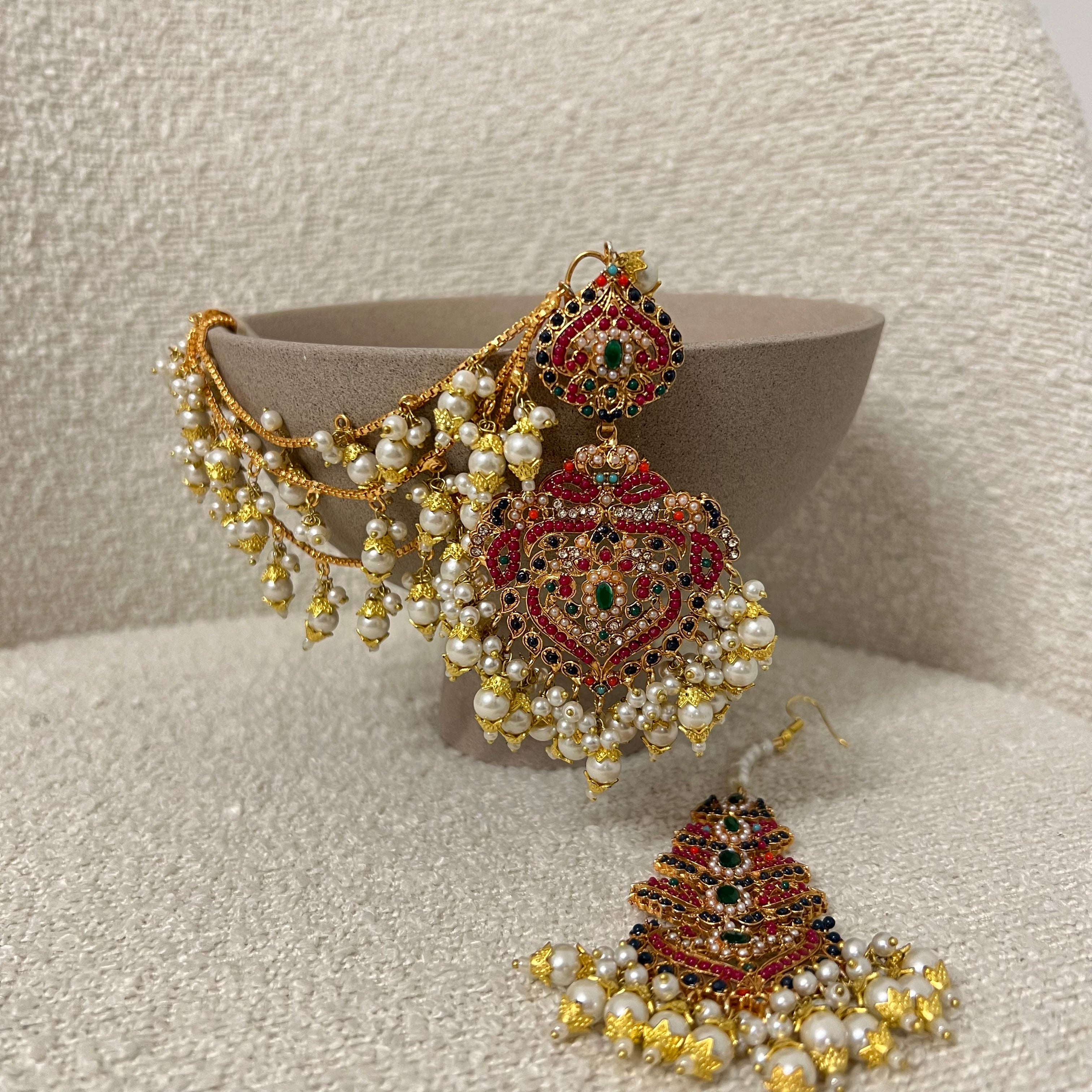 Katrina Earrings & Tikka Set