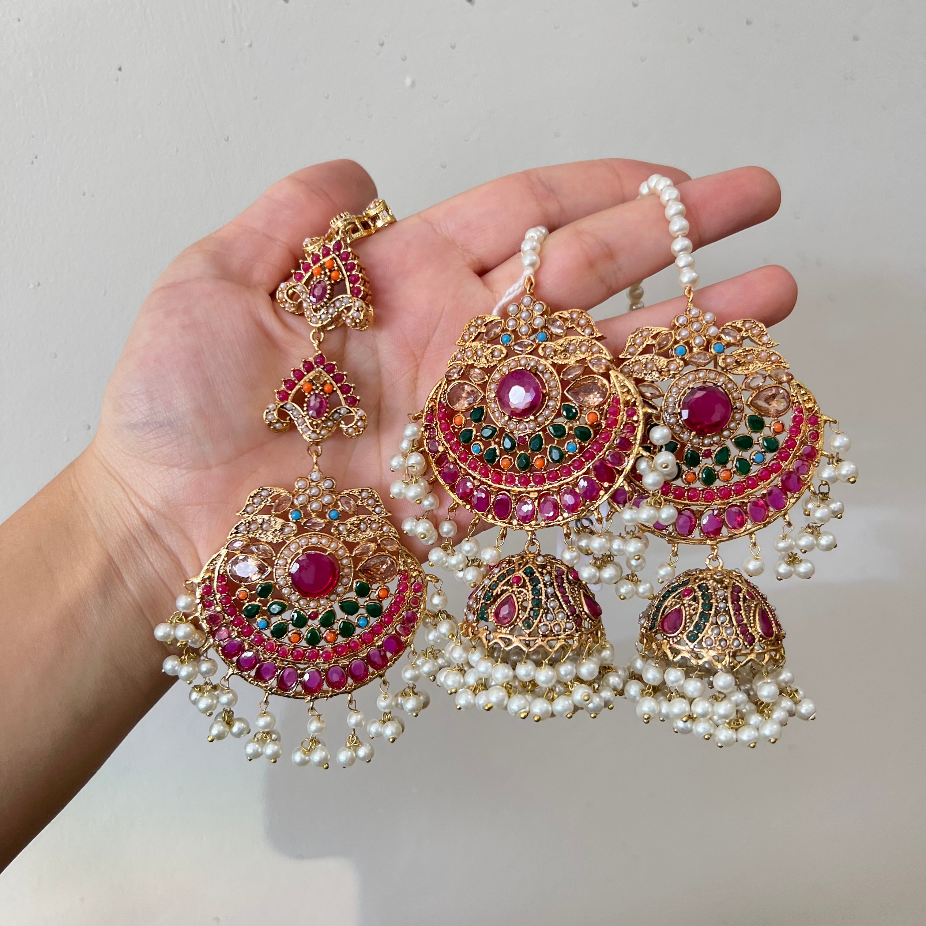 Dholki Earring Tikka Set