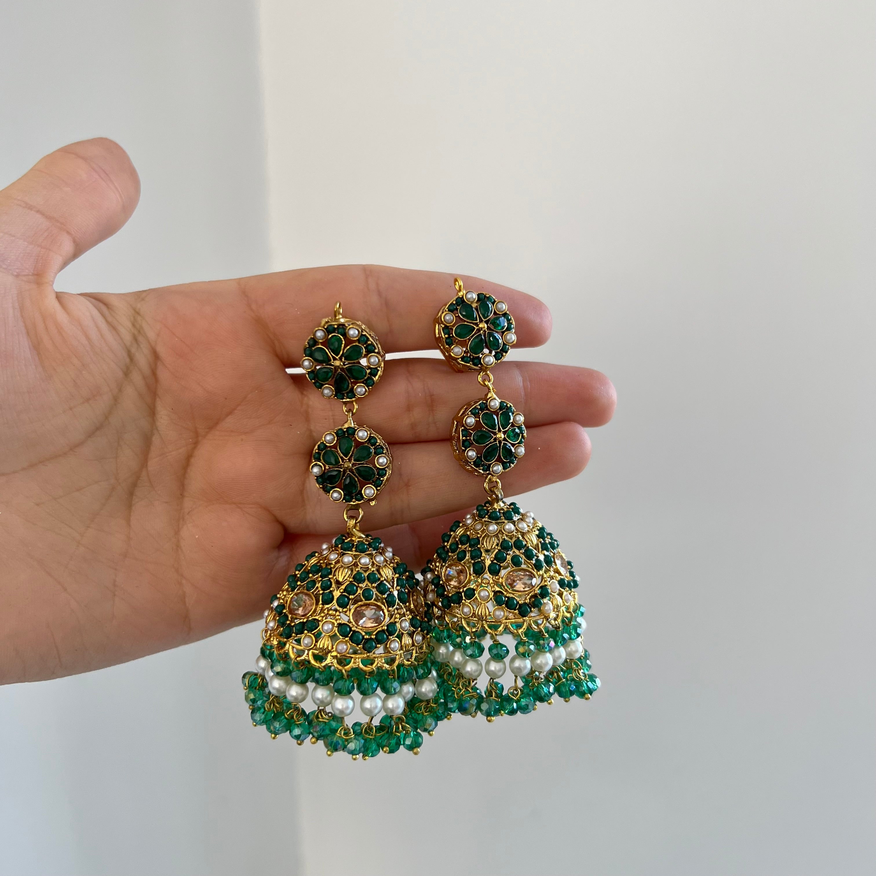 Zoe Jhuma Earrings Green