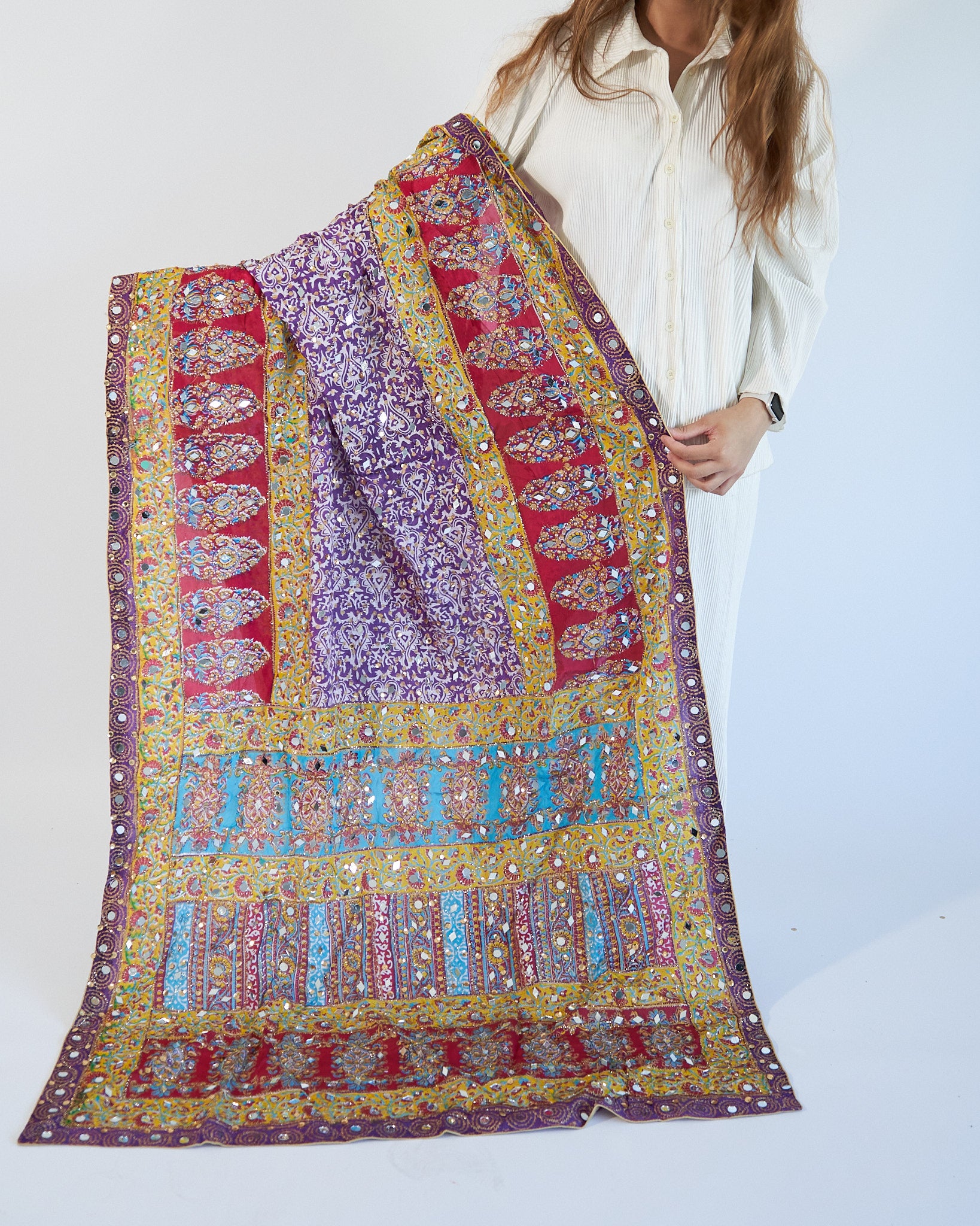 Eshaal Multicoloured Silk Dupatta