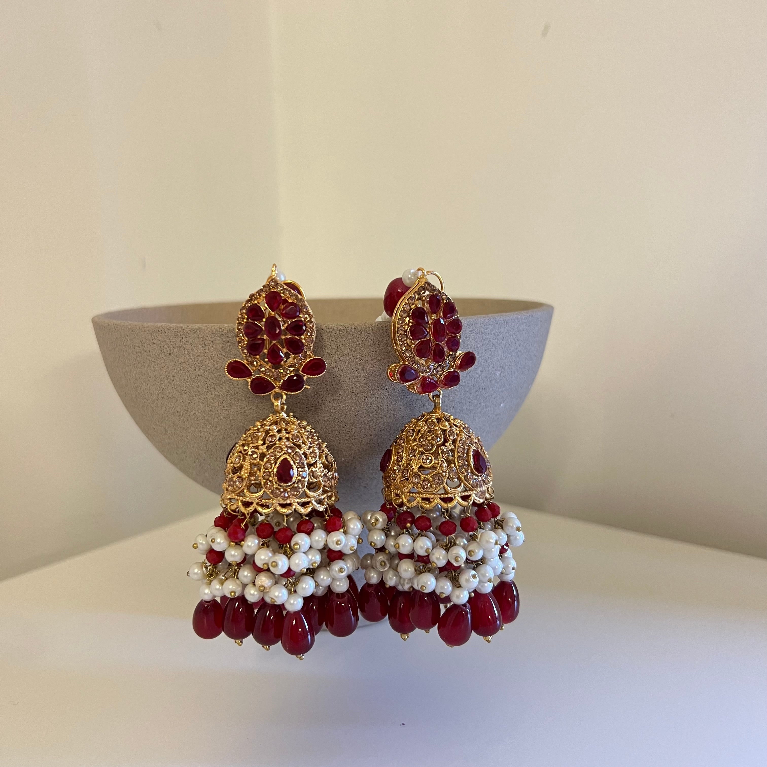 Ameera Jhumka Red