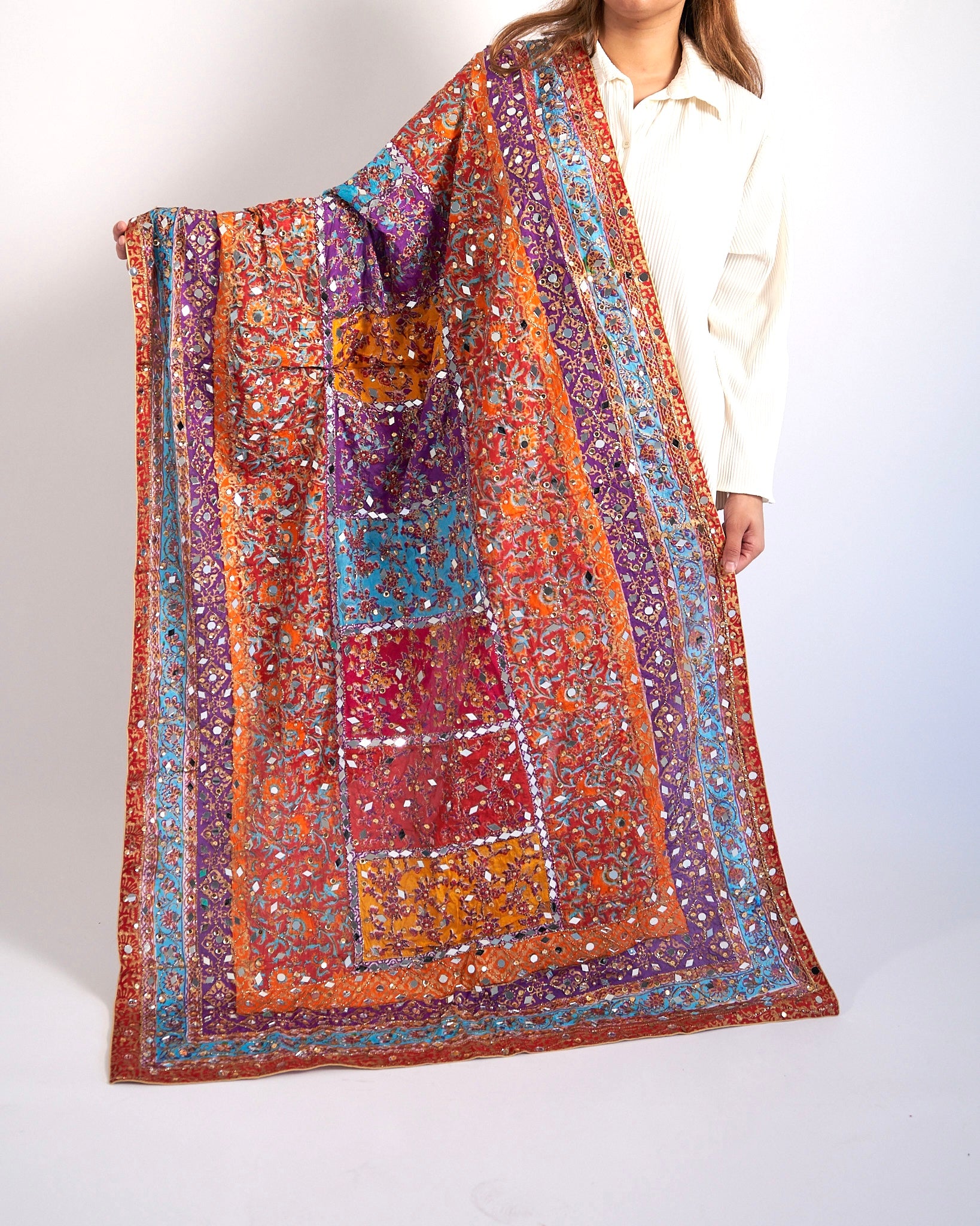 Mehak Multicoloured Silk Dupatta