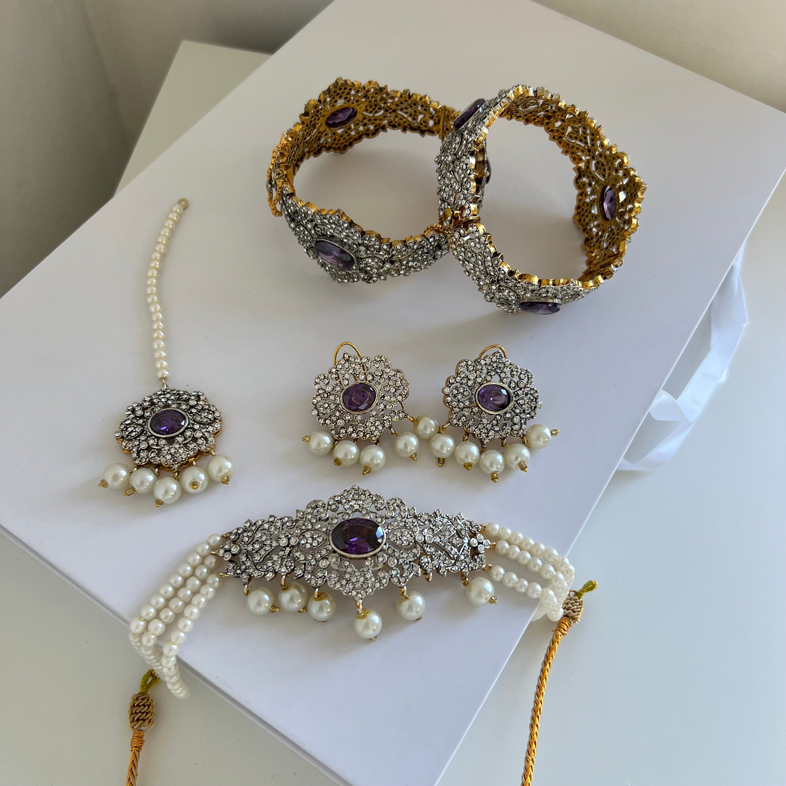 Zyna Choker Set Purple