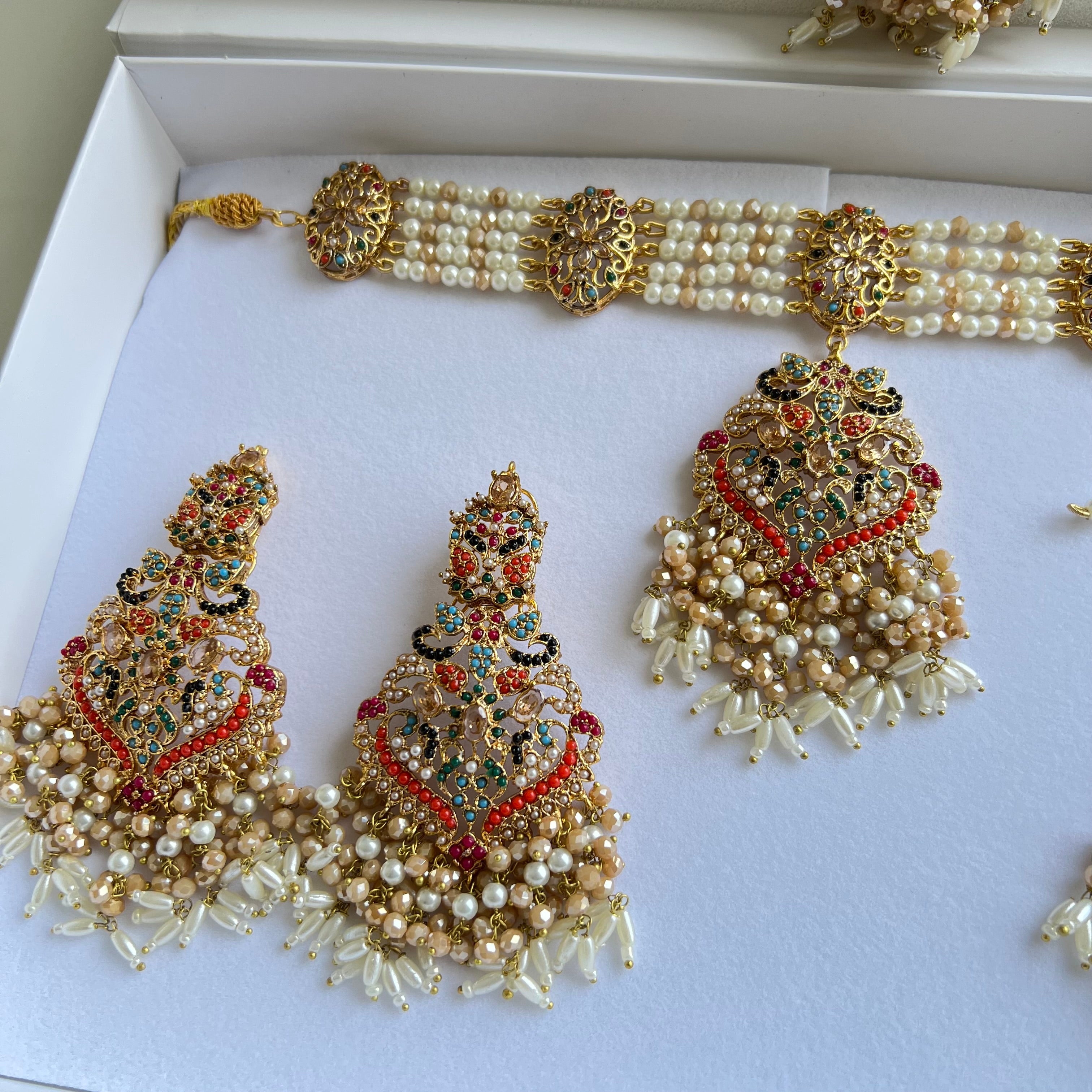 Anam Double Necklace Set Gold