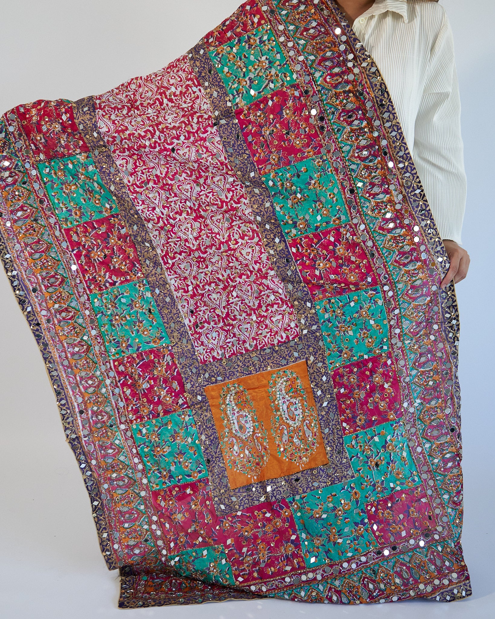 Mariam Multicoloured Silk Dupatta