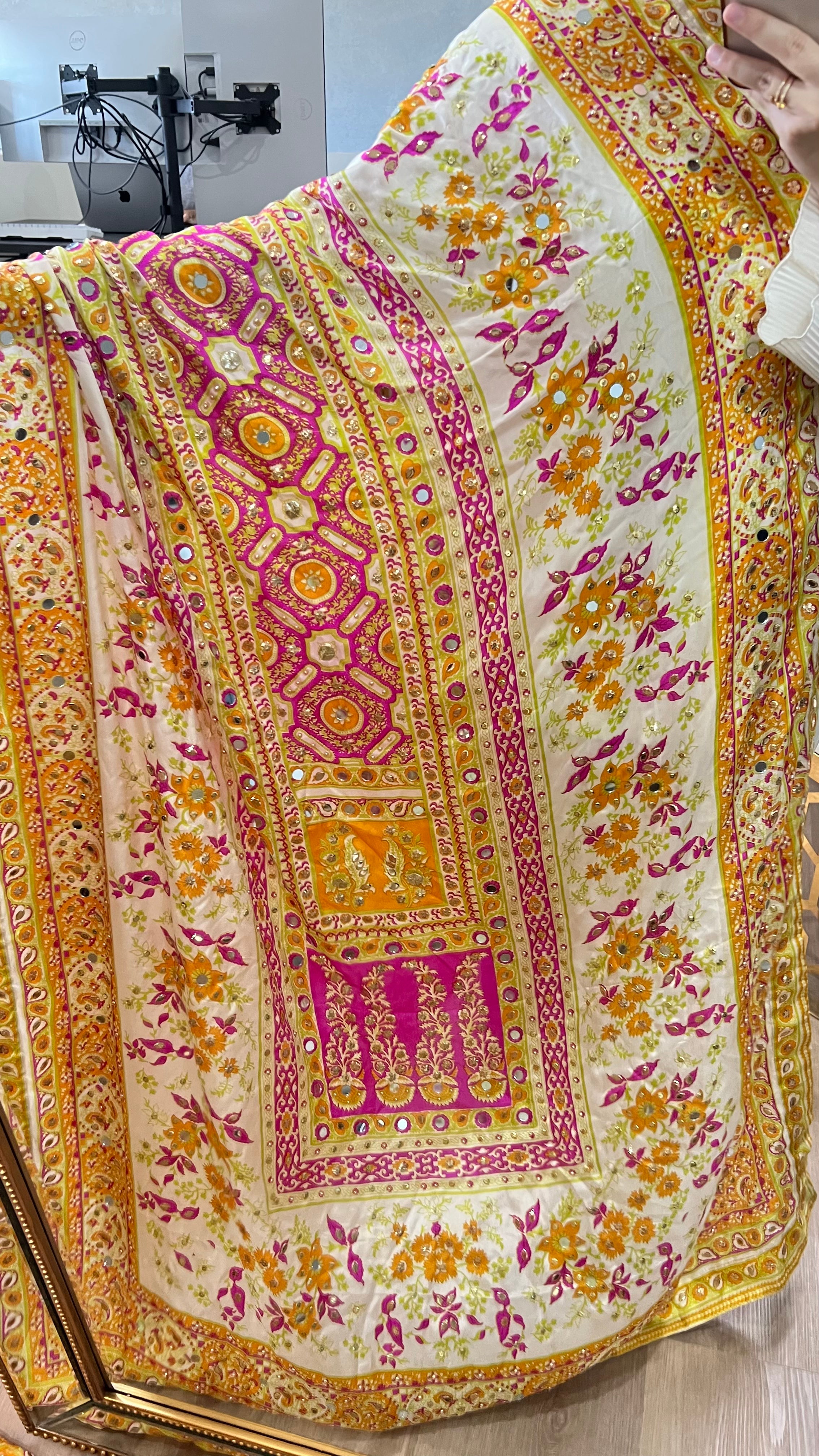 Fareeha Pink Silk Dupatta