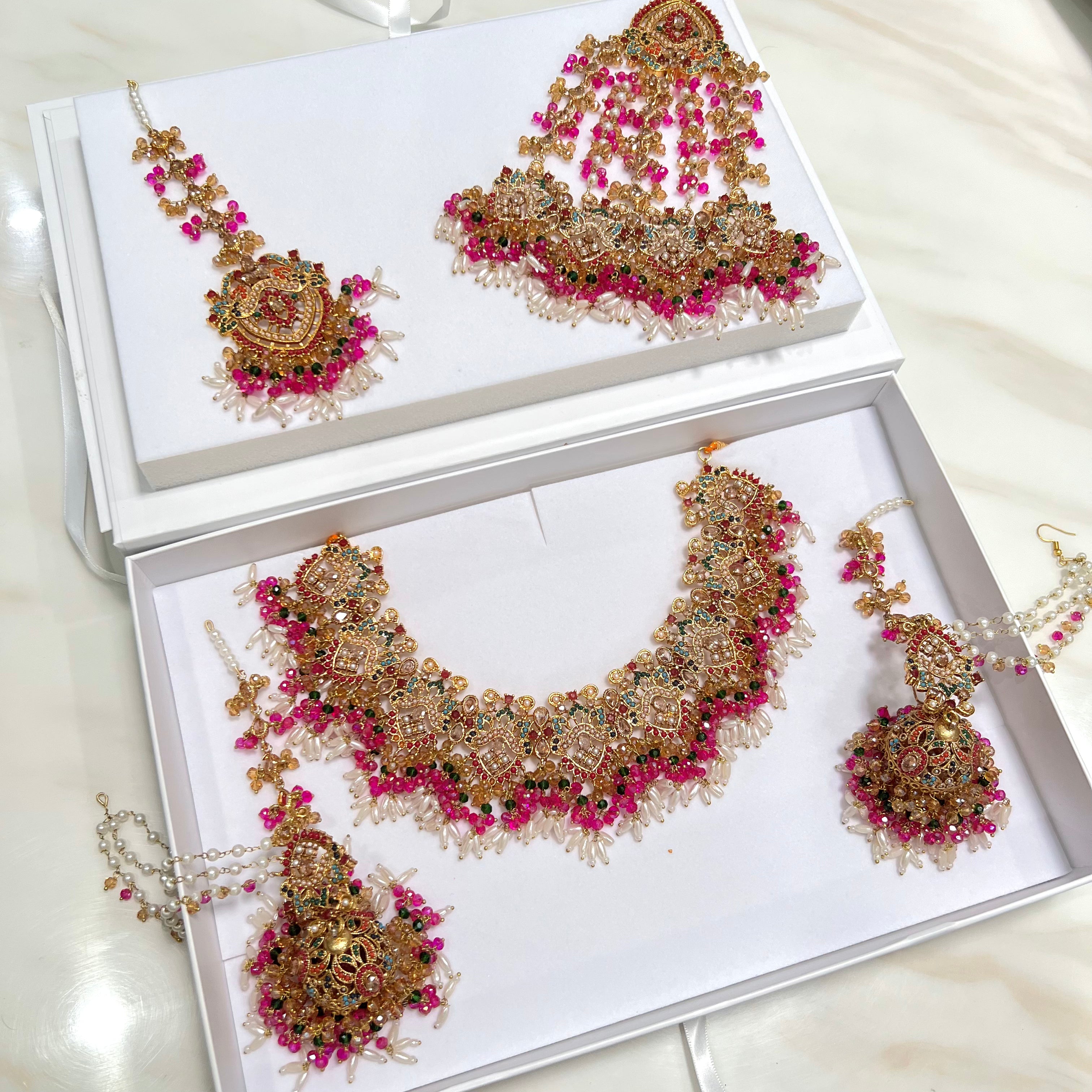 Saria Bridal Set Pink/Gold