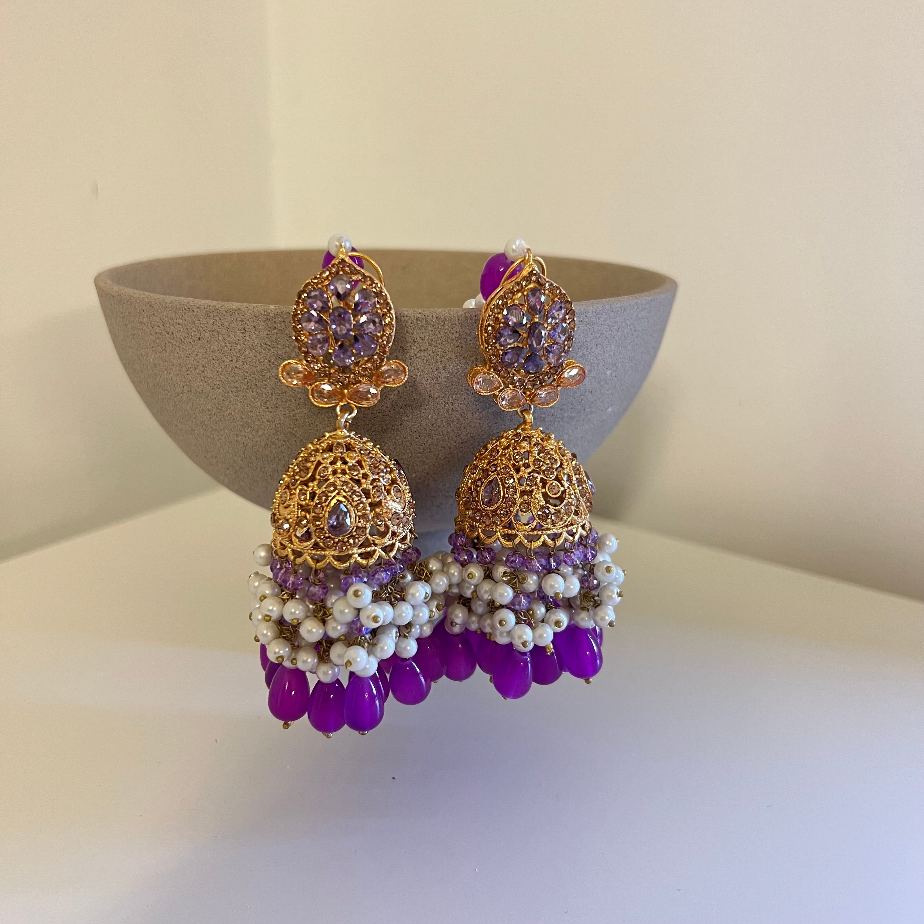 Ameera Jhumka Purple