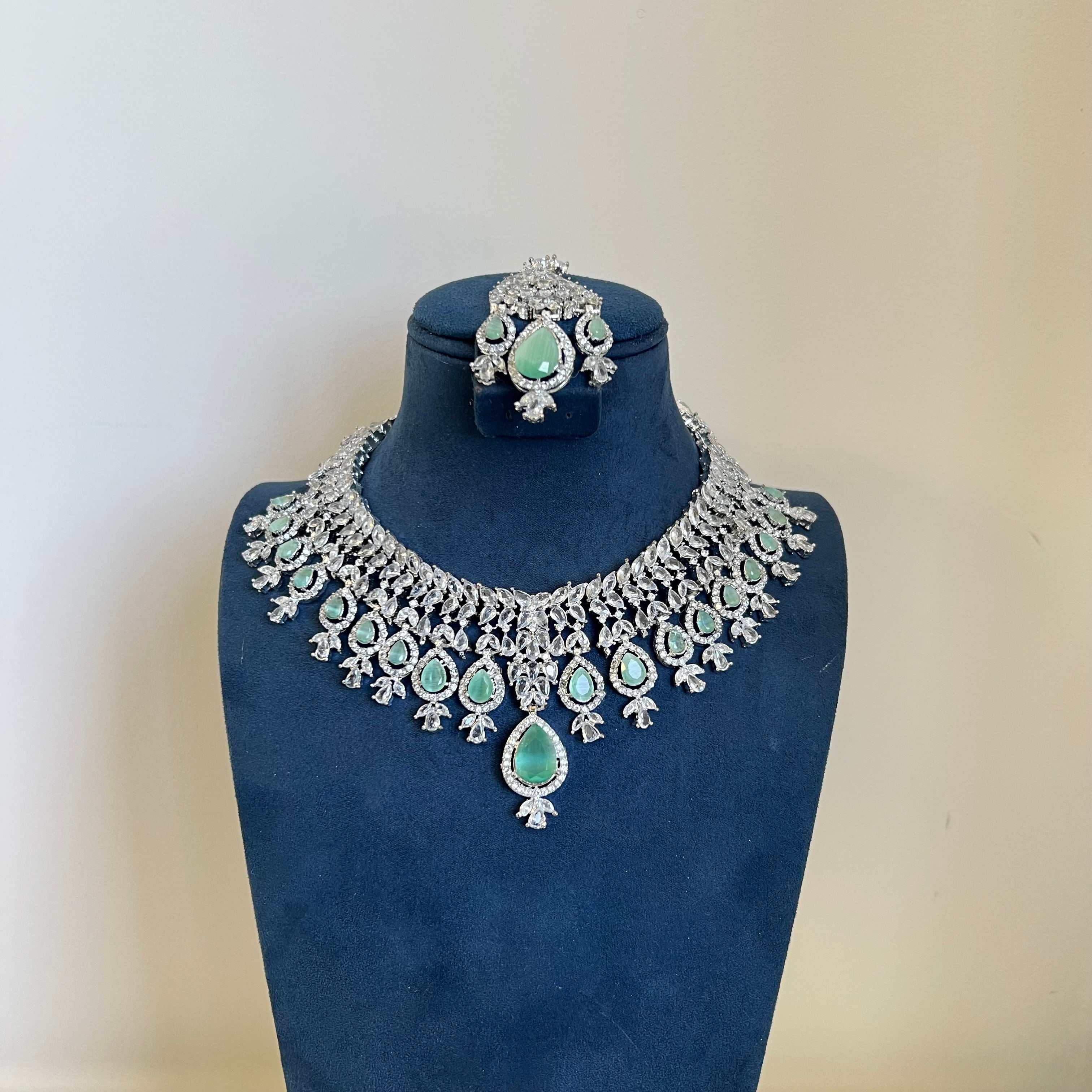 Sajal Necklace Set Mint