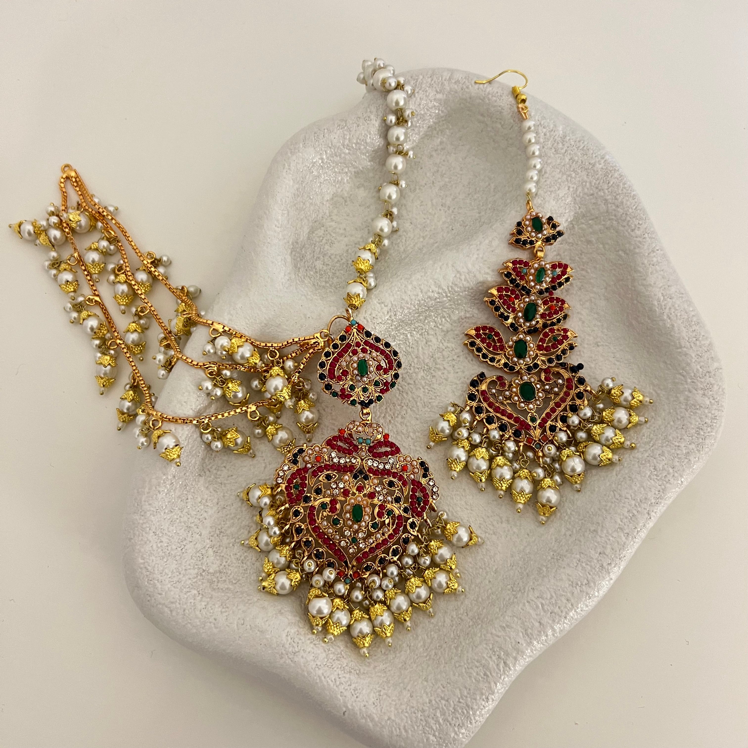 Katrina Earrings & Tikka Set