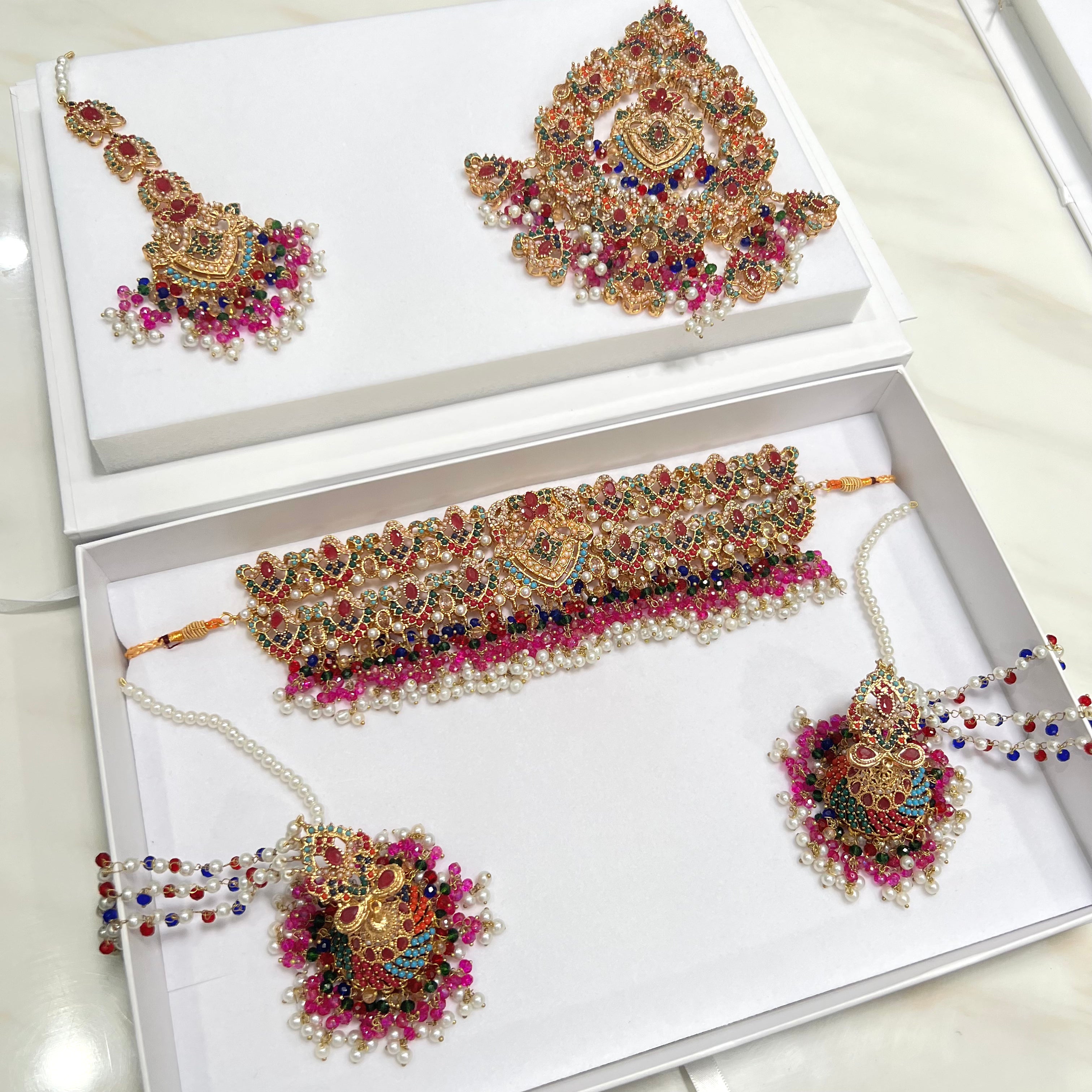 Isha Choker Set Multicolour