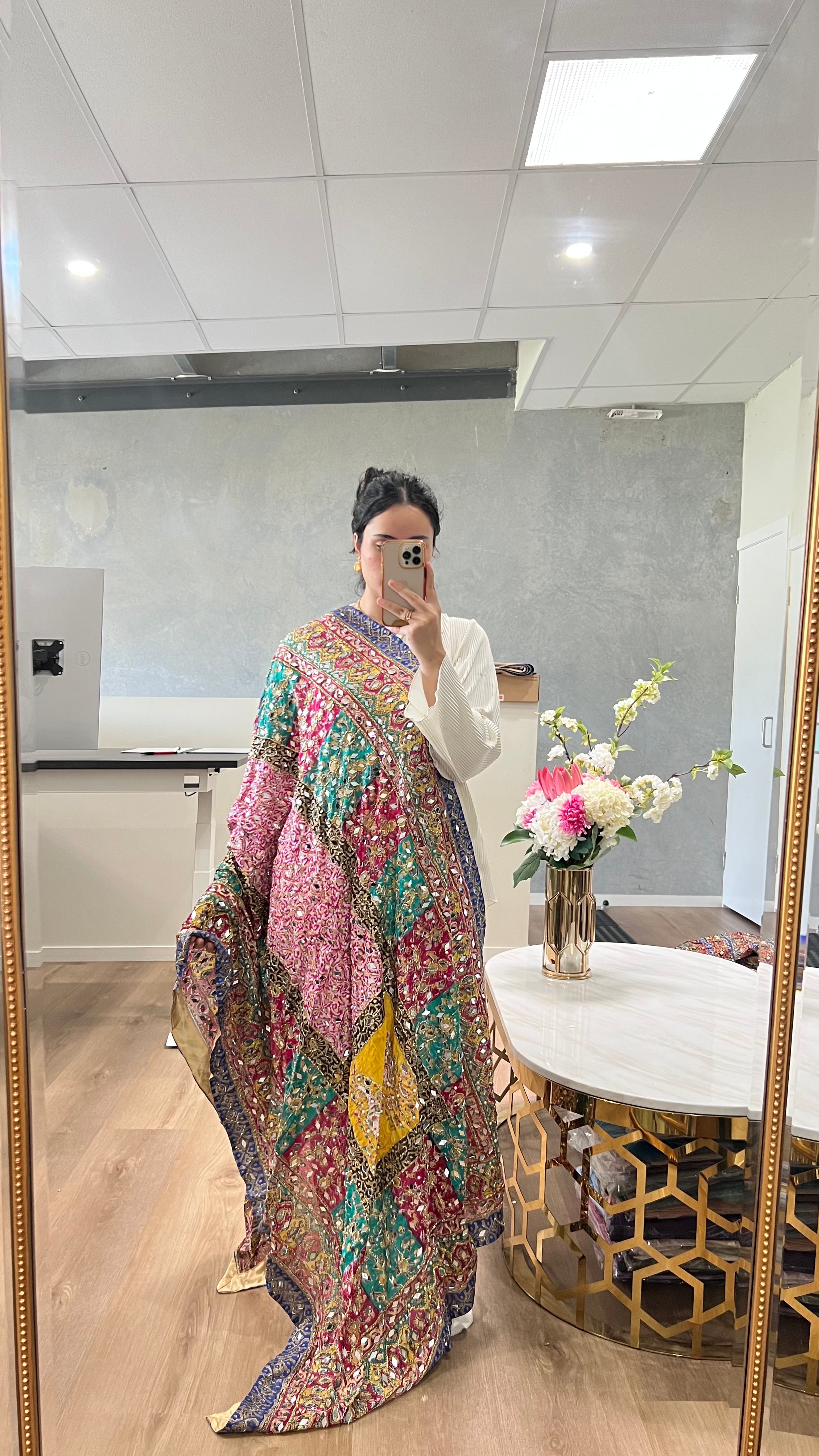 Mariam Multicoloured Silk Dupatta