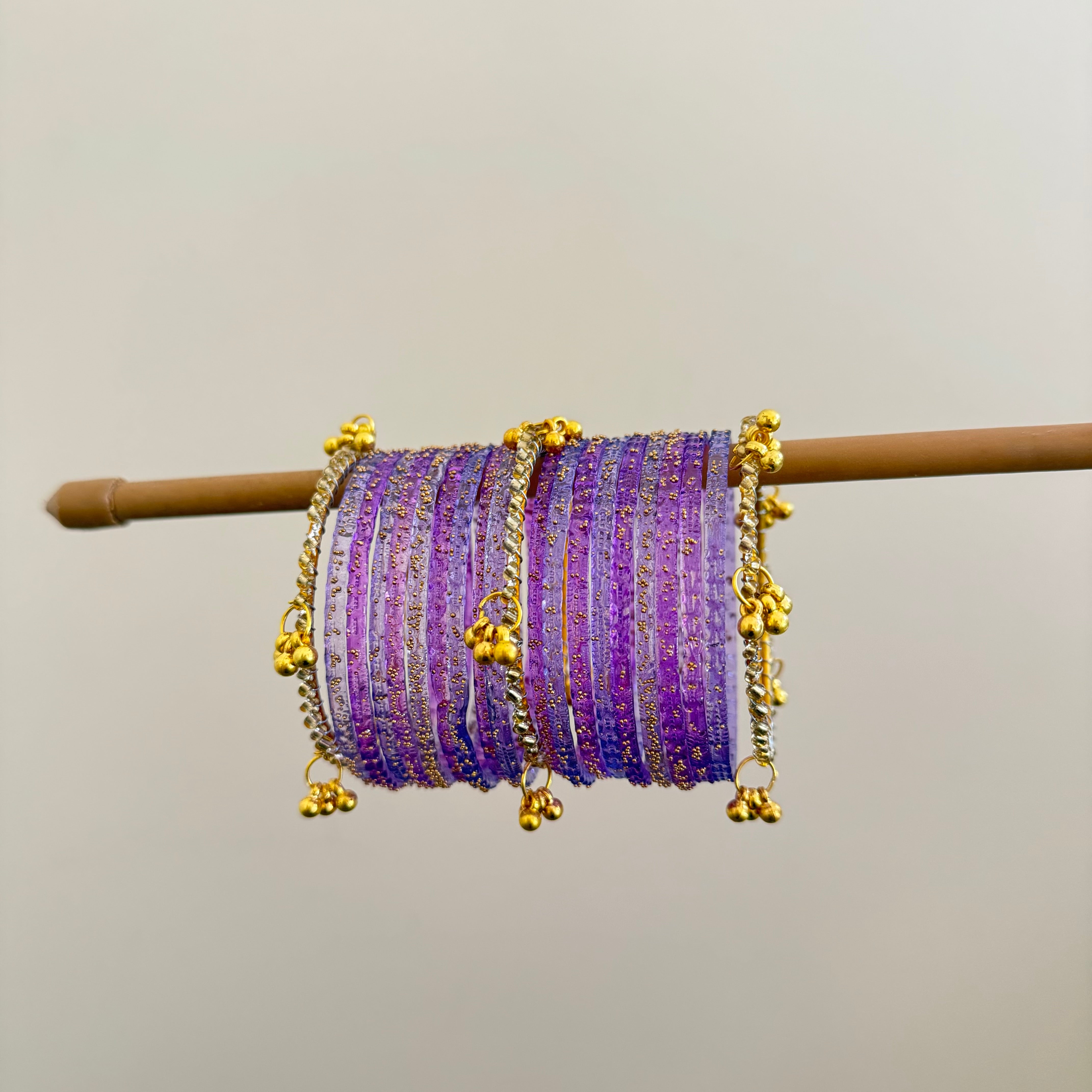 Purple Glass Bangles