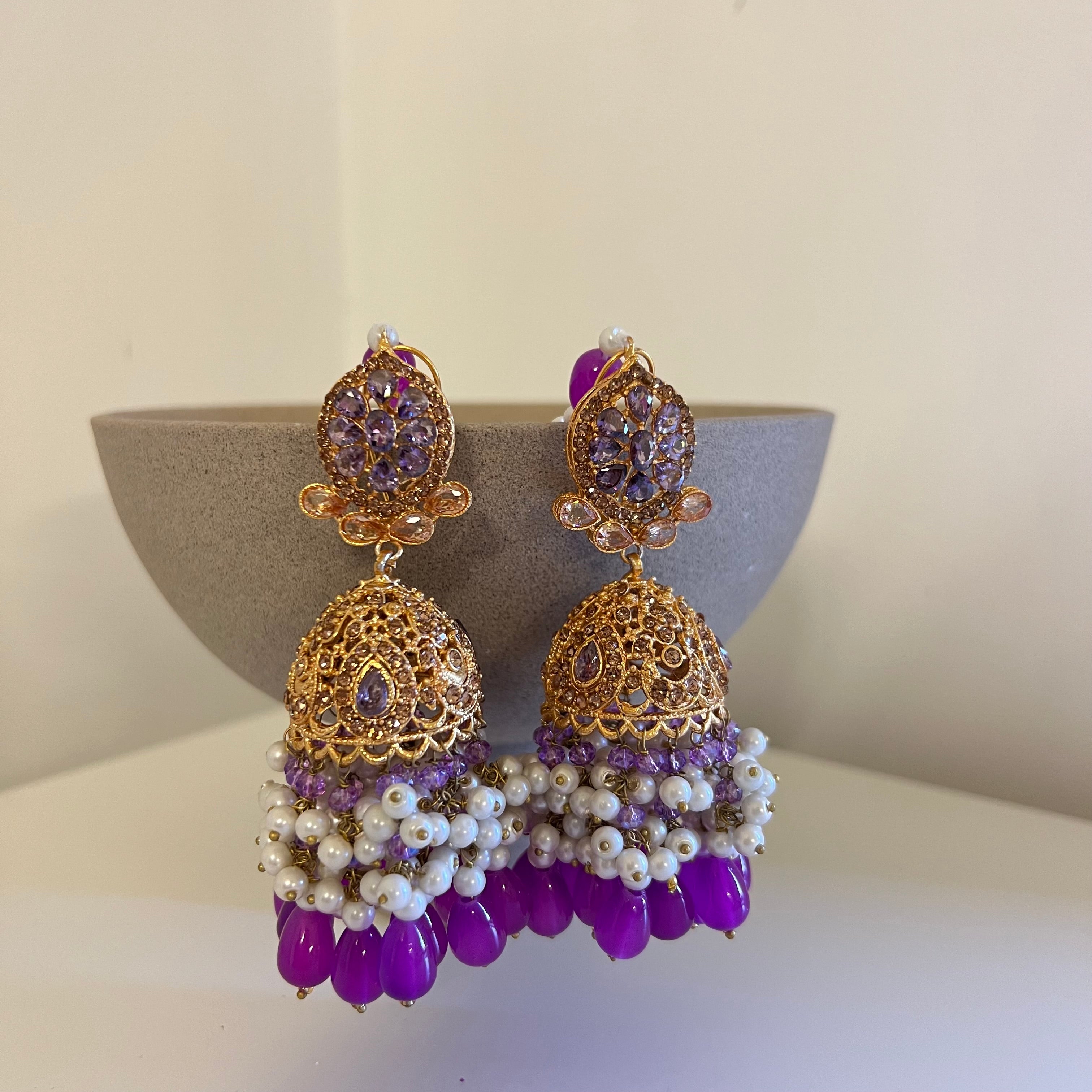 Ameera Jhumka Purple