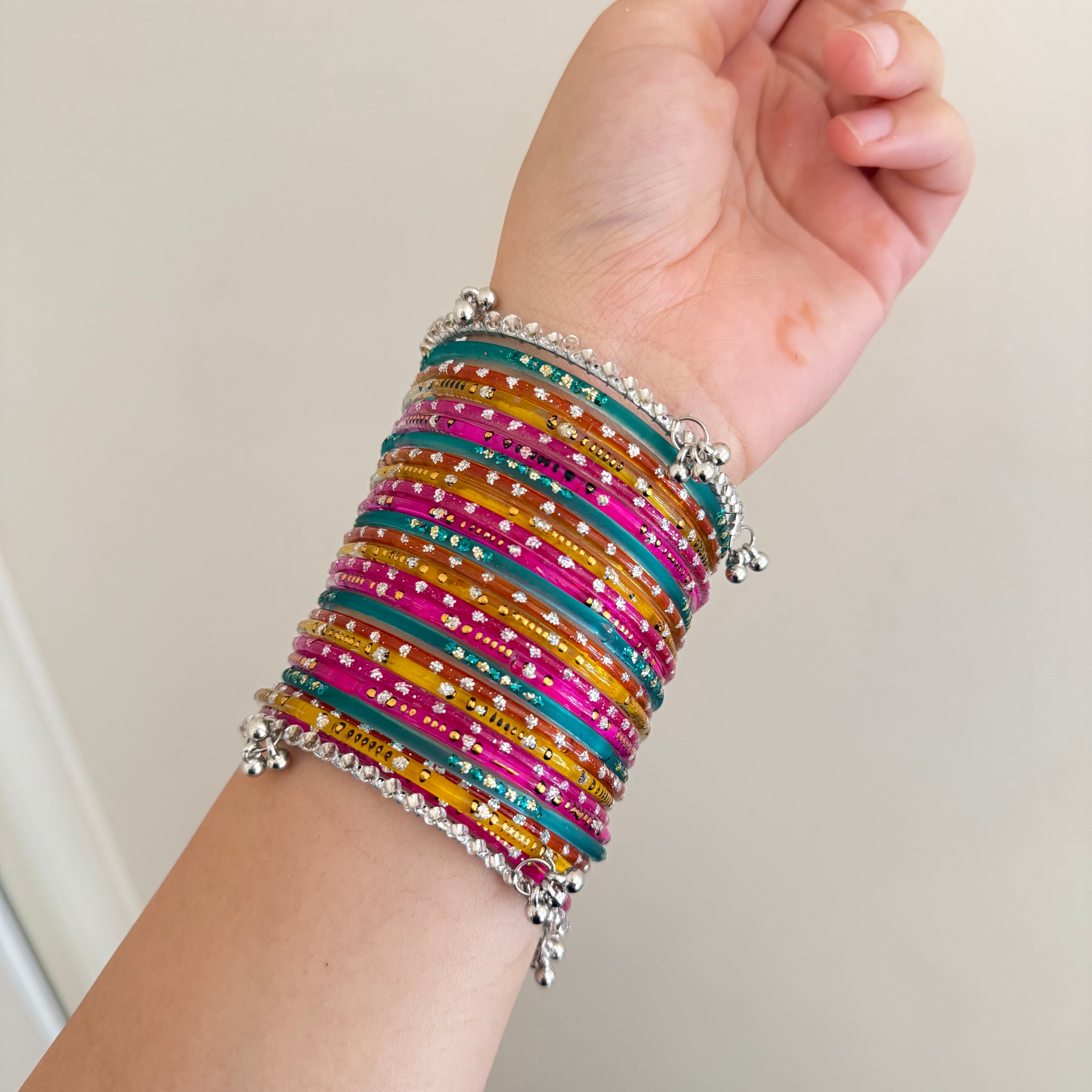 Rainbow Glass Bangles