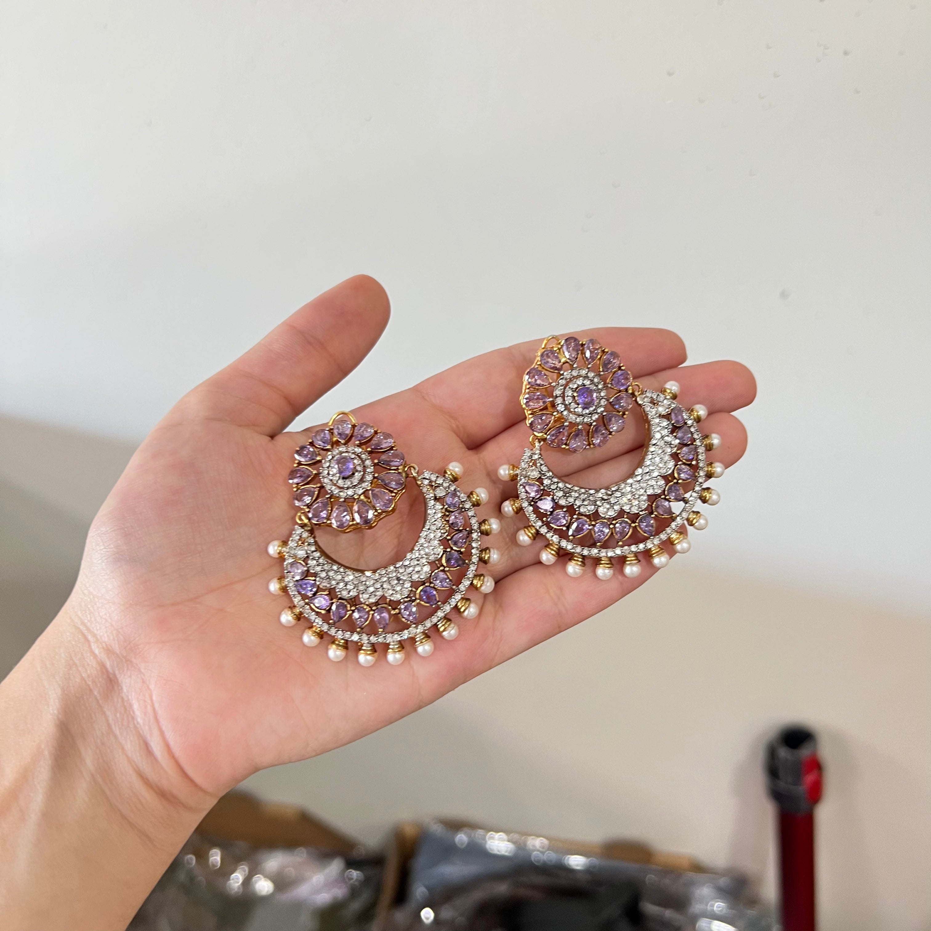 Nisha Earrings Purple