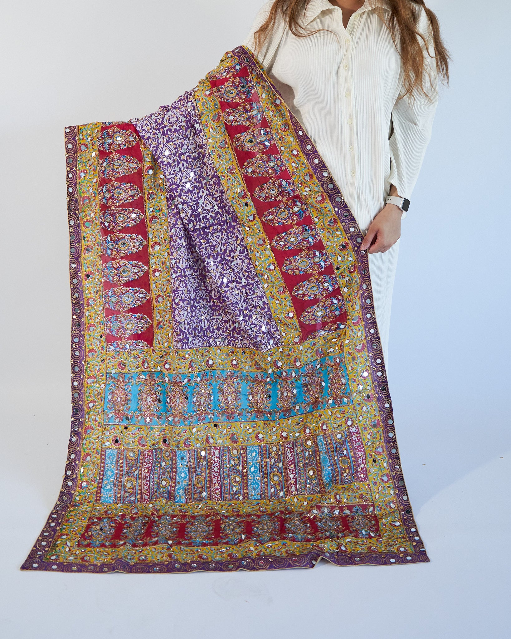 Eshaal Multicoloured Silk Dupatta