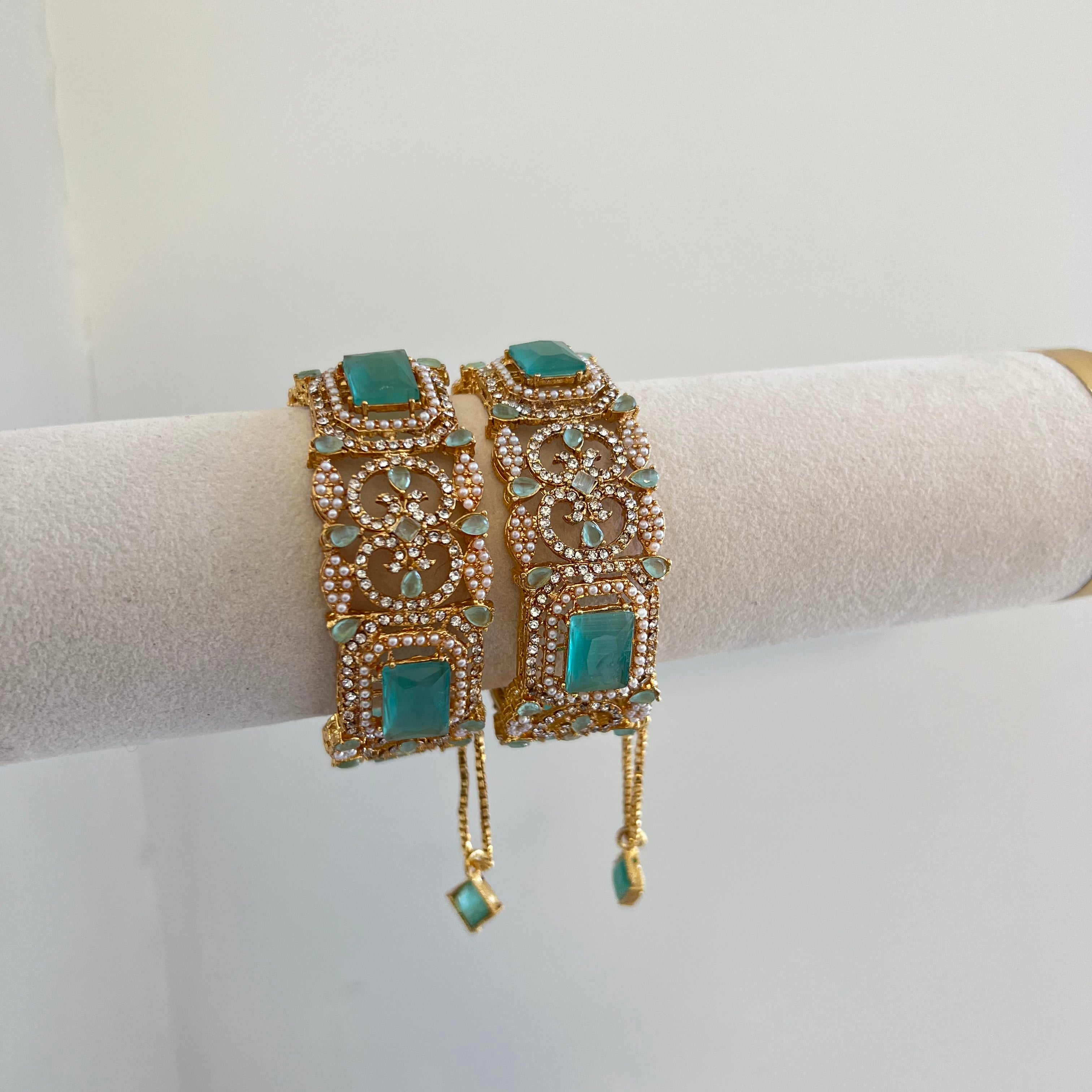 Hiba Bangle Gold/Mint