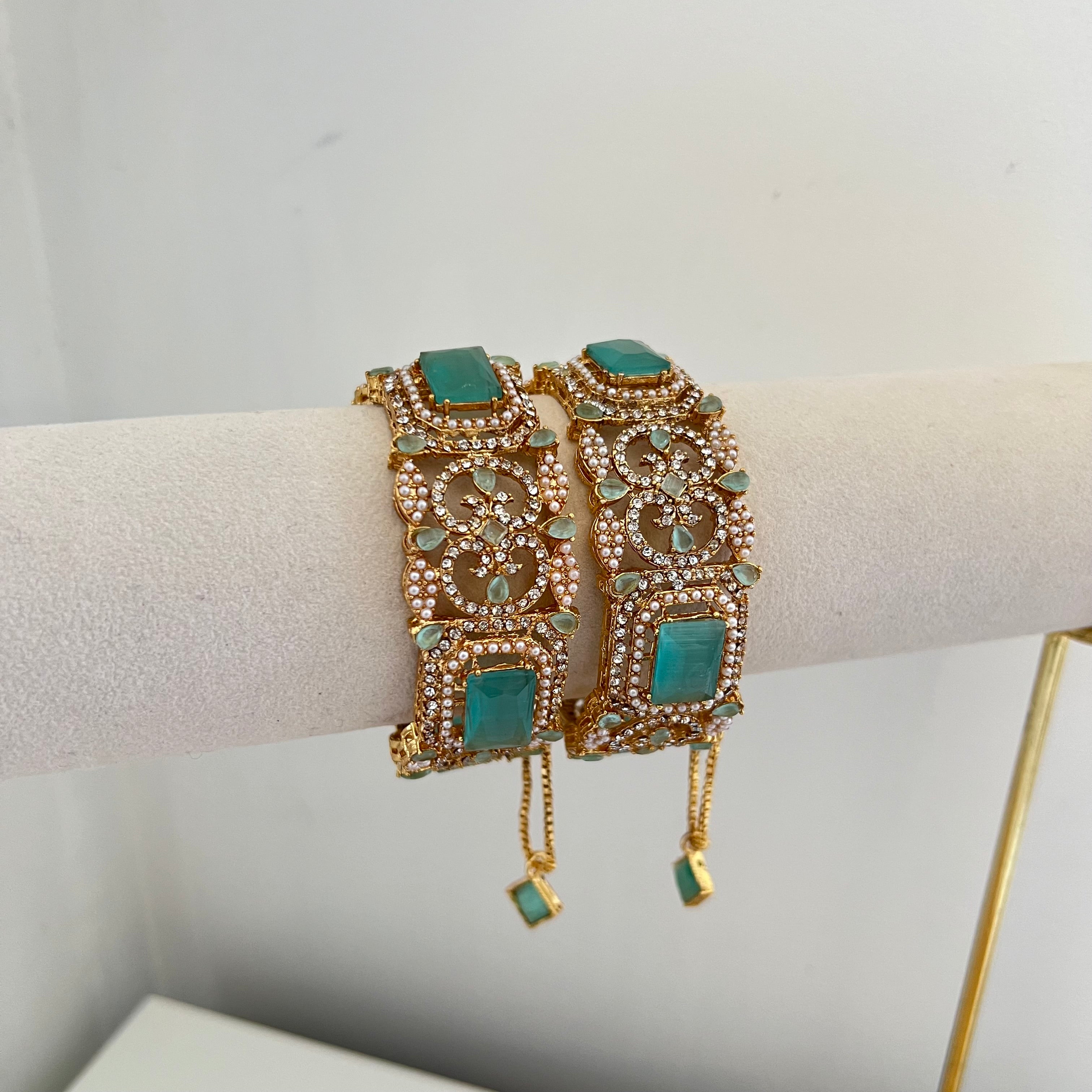 Hiba Bangle Gold/Mint